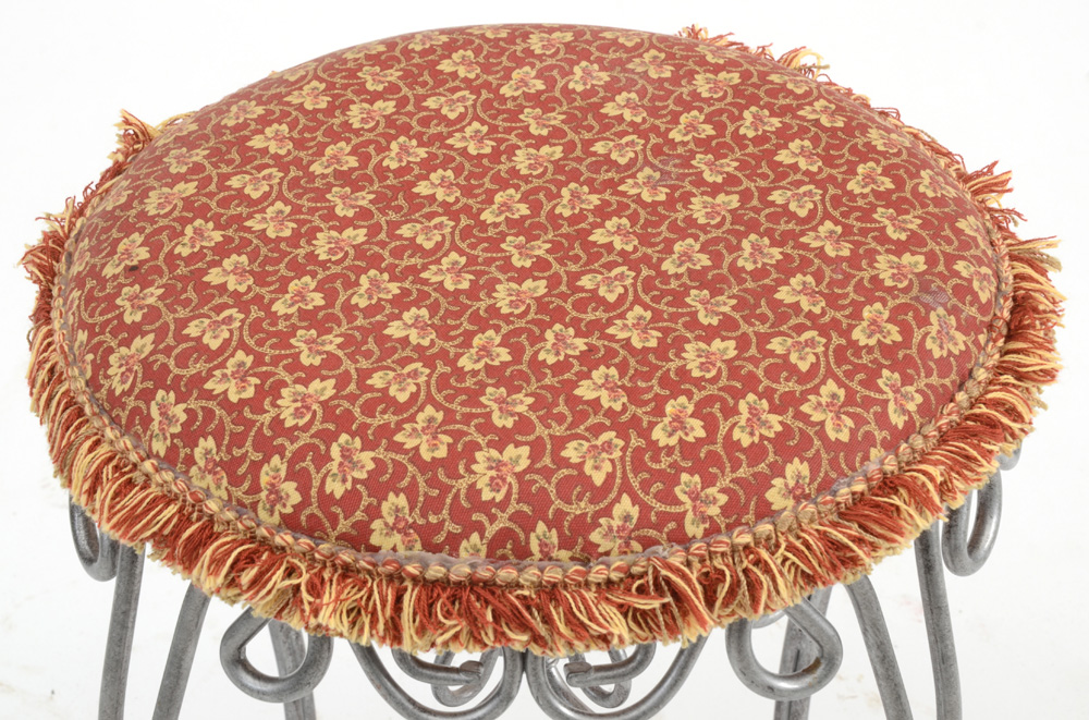 Scrolled Wire Vanity Stool