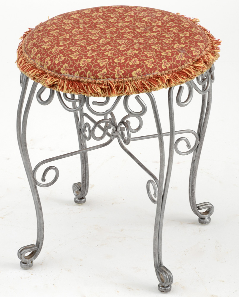 Scrolled Wire Vanity Stool