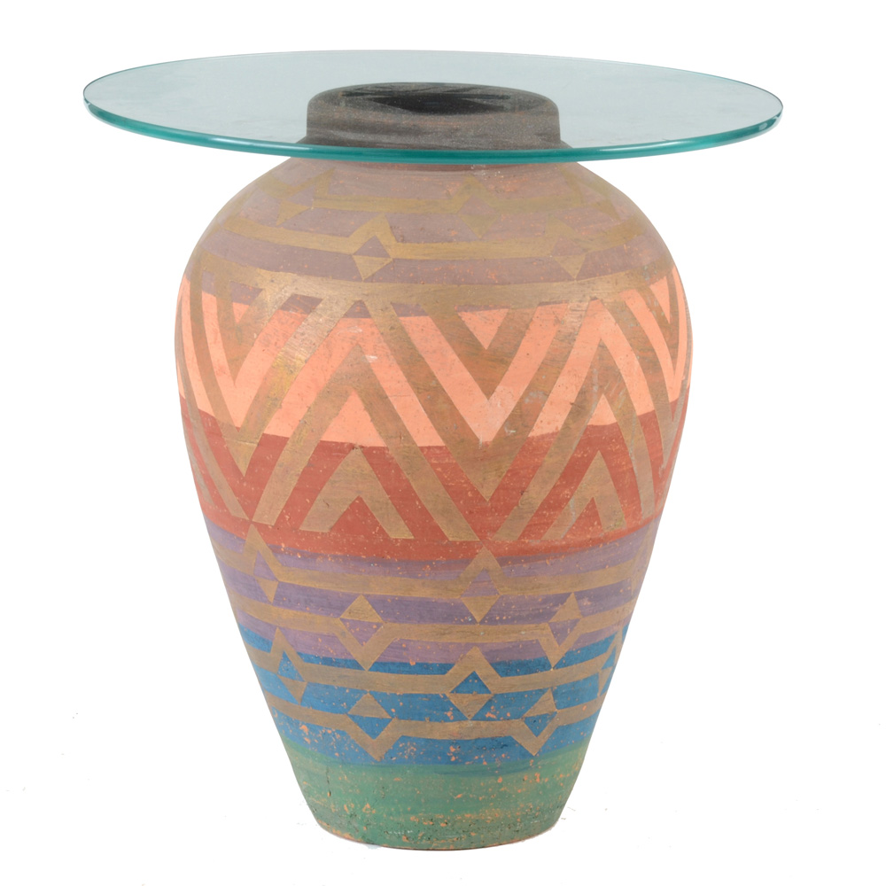 Pottery Jar End Table