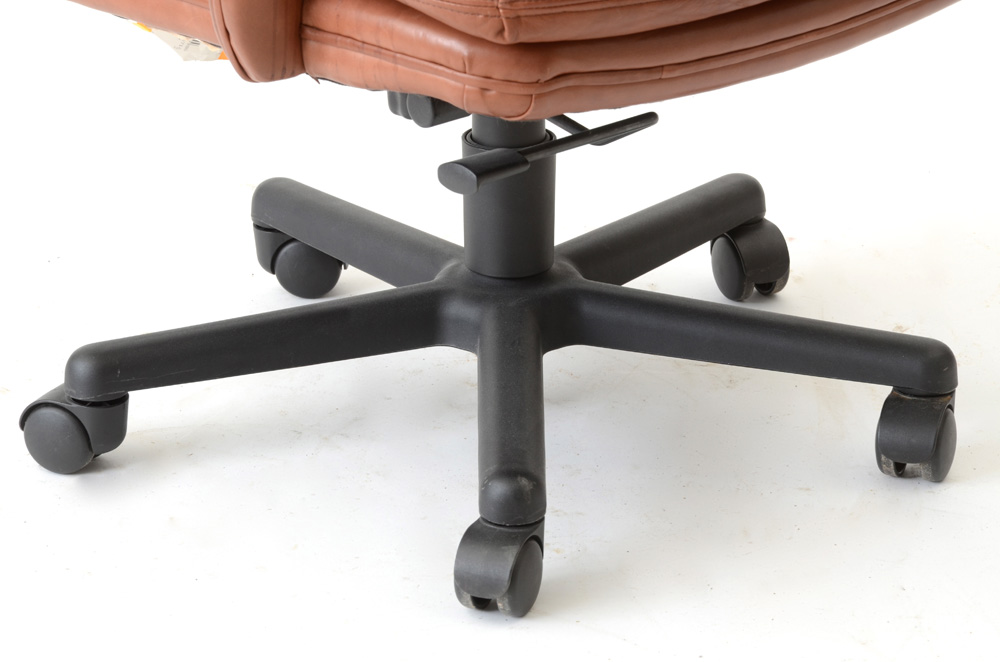 Leather-Upholstered Office Chair