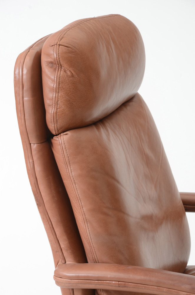 Leather-Upholstered Office Chair