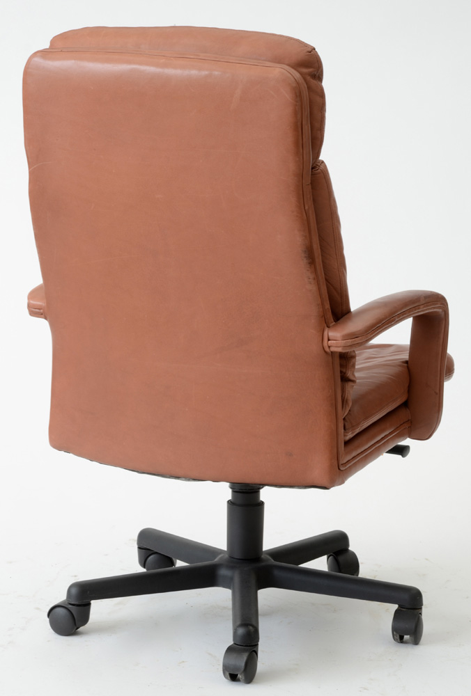 Leather-Upholstered Office Chair