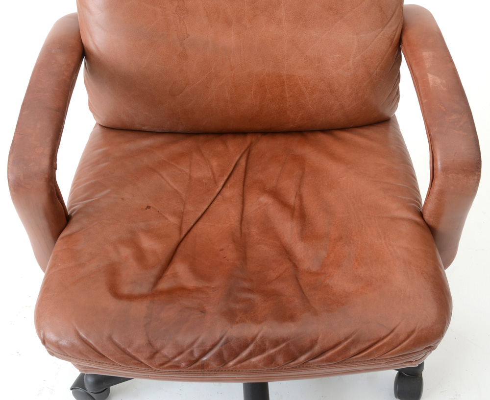 Leather-Upholstered Office Chair