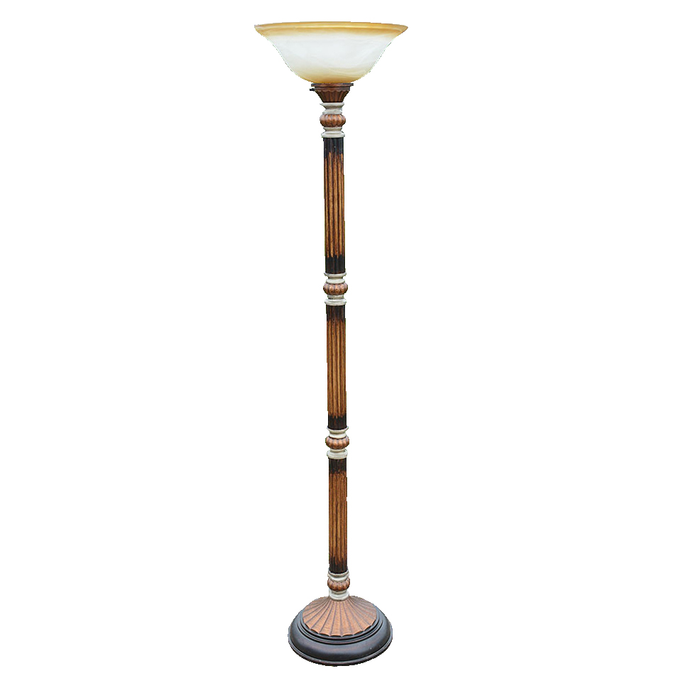 Grecian Style Torchiere Floor Lamp