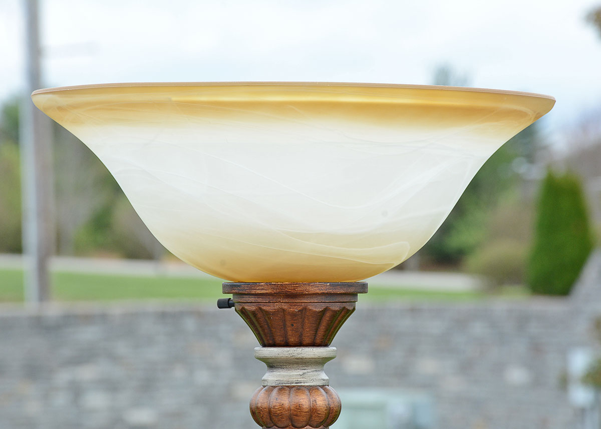 Grecian Style Torchiere Floor Lamp