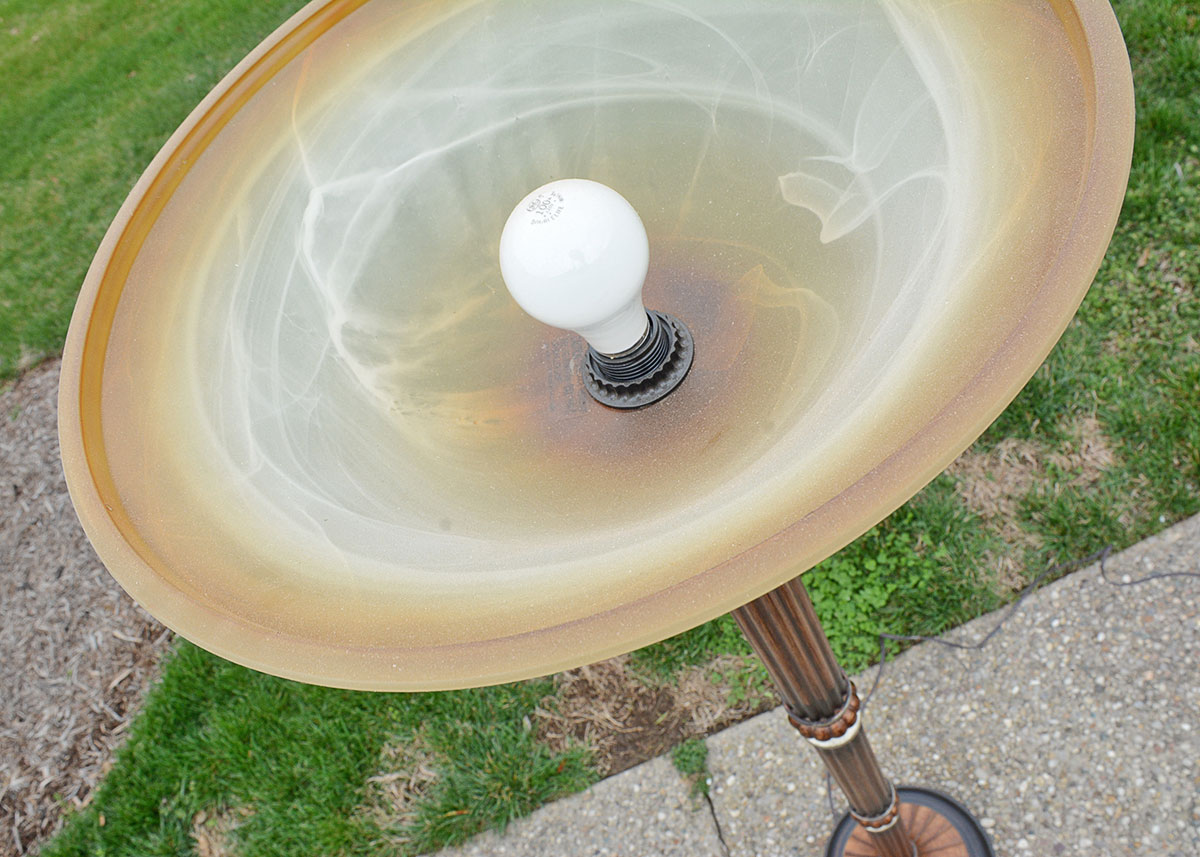 Grecian Style Torchiere Floor Lamp