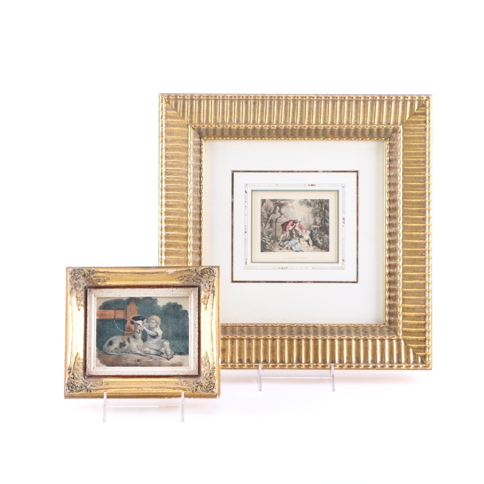 Colored Lithographs After Genre Scenes