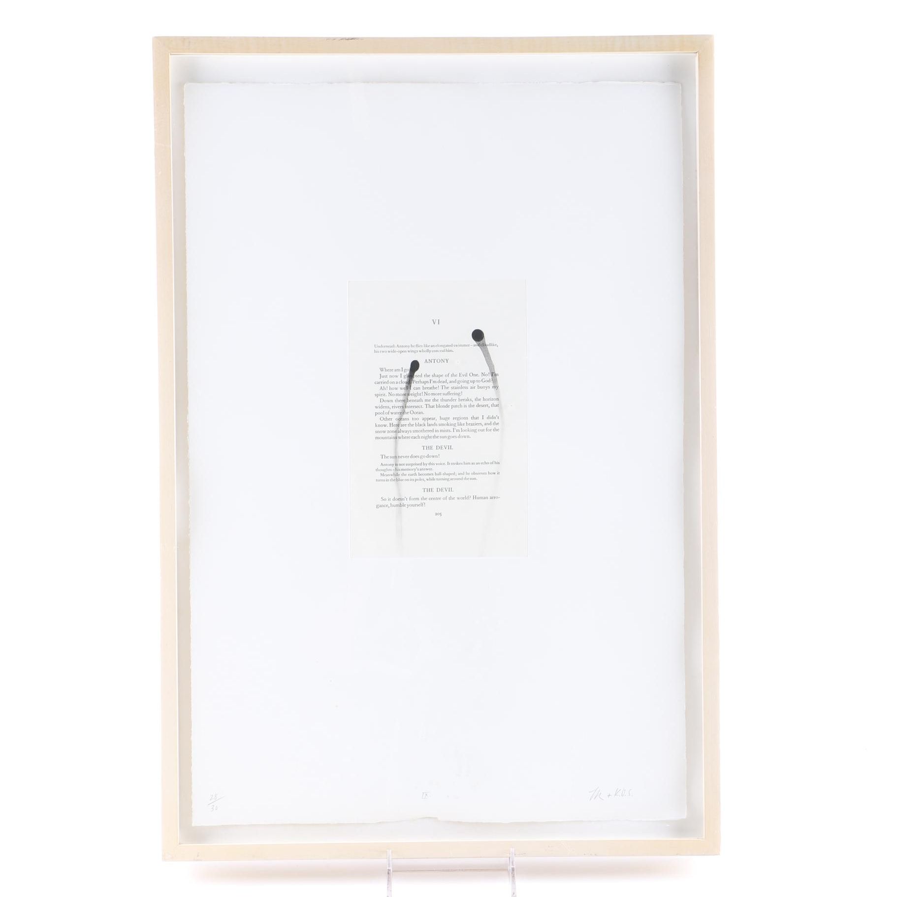 Tim Rollins + K.O.S. Limited Edition Aquatint "The Temptation of St. Anthony IX"