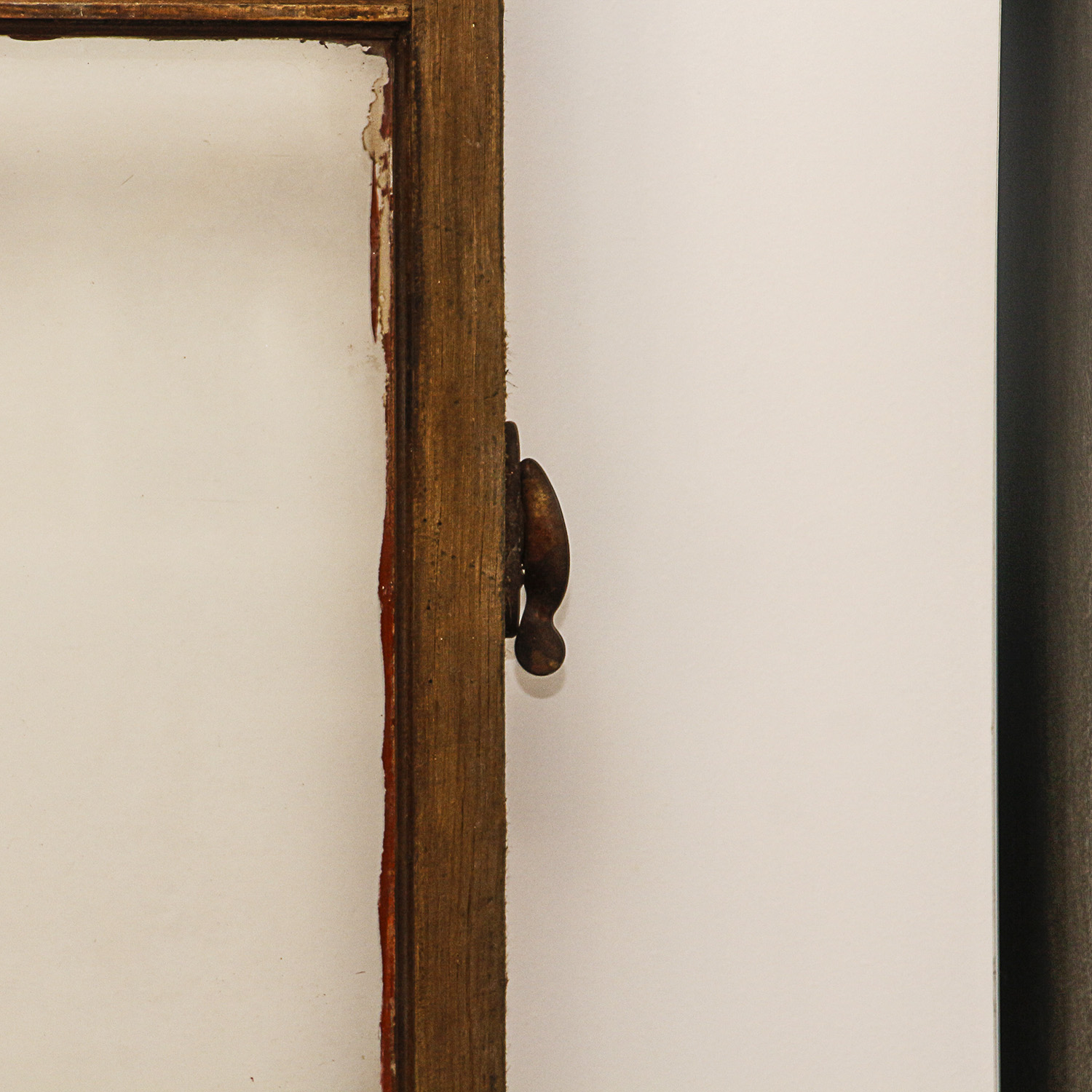 Antique Wooden Framed Glass Window Pane