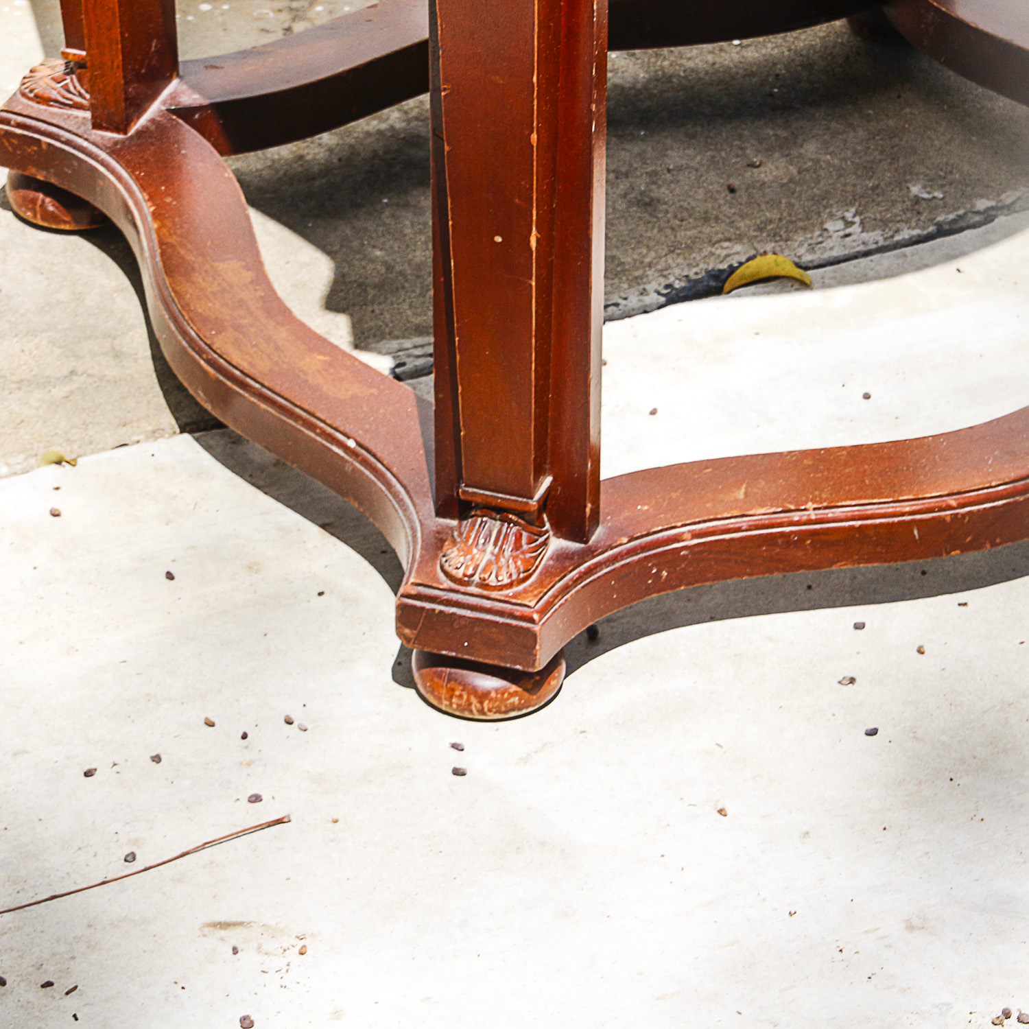 Vintage Regency Style Marble Top Side Table