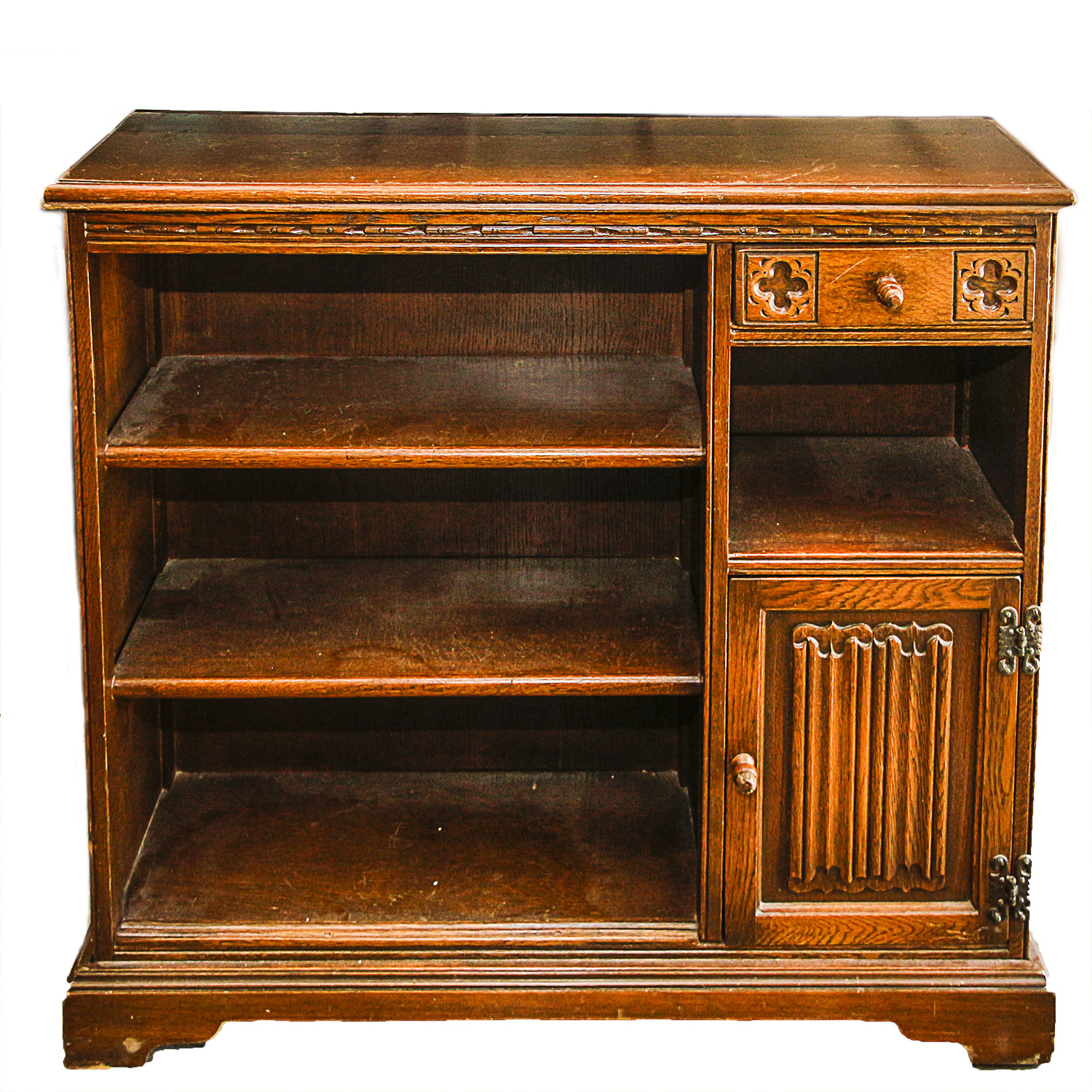 Vintage Wooden Cabinet and Bookshelf by Old Charm Furniture