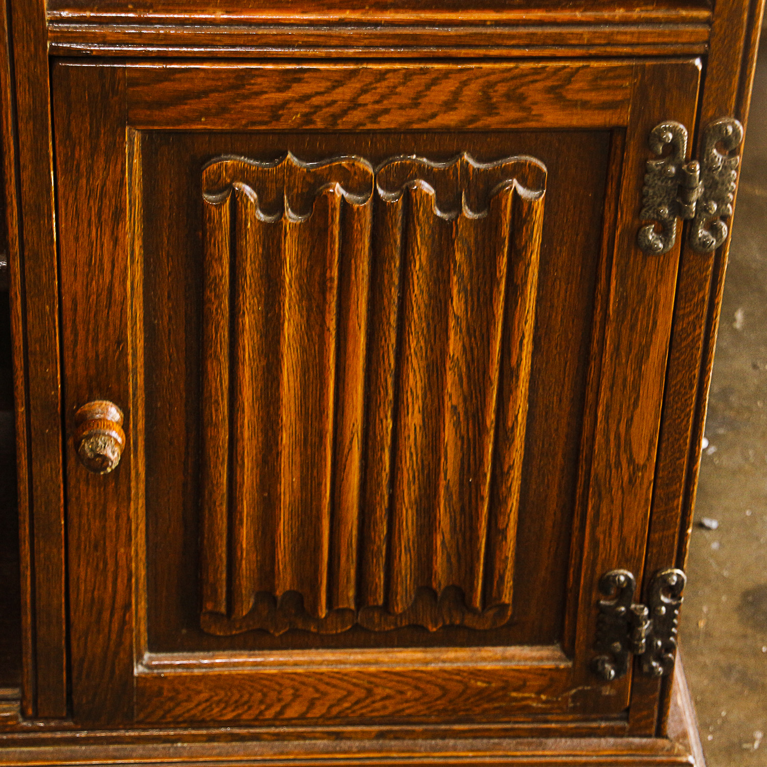 Vintage Wooden Cabinet and Bookshelf by Old Charm Furniture