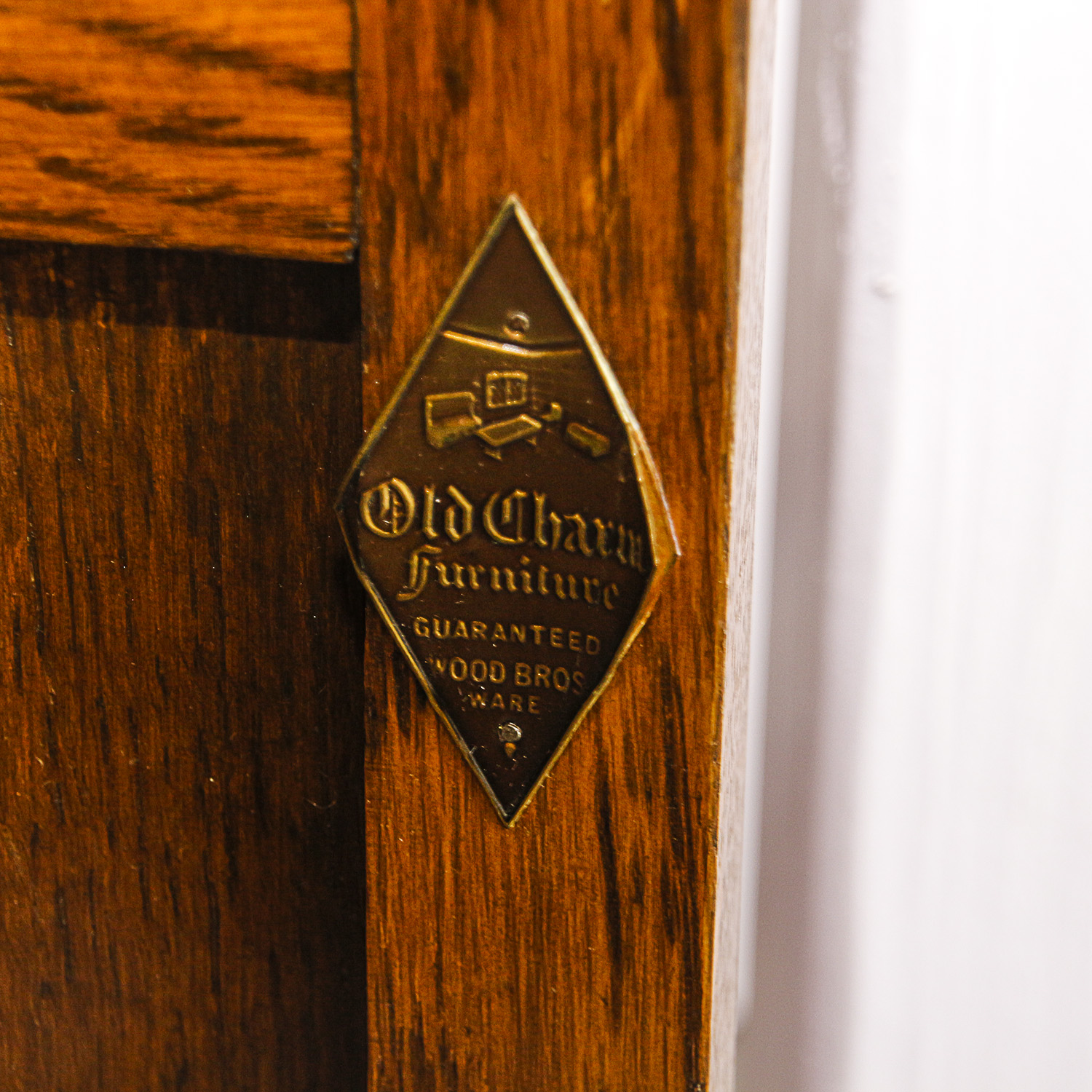 Vintage Wooden Cabinet and Bookshelf by Old Charm Furniture