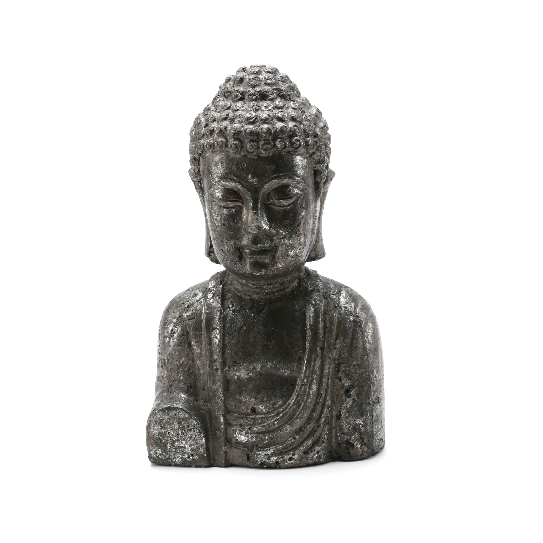 Cast Stone Buddha Bust