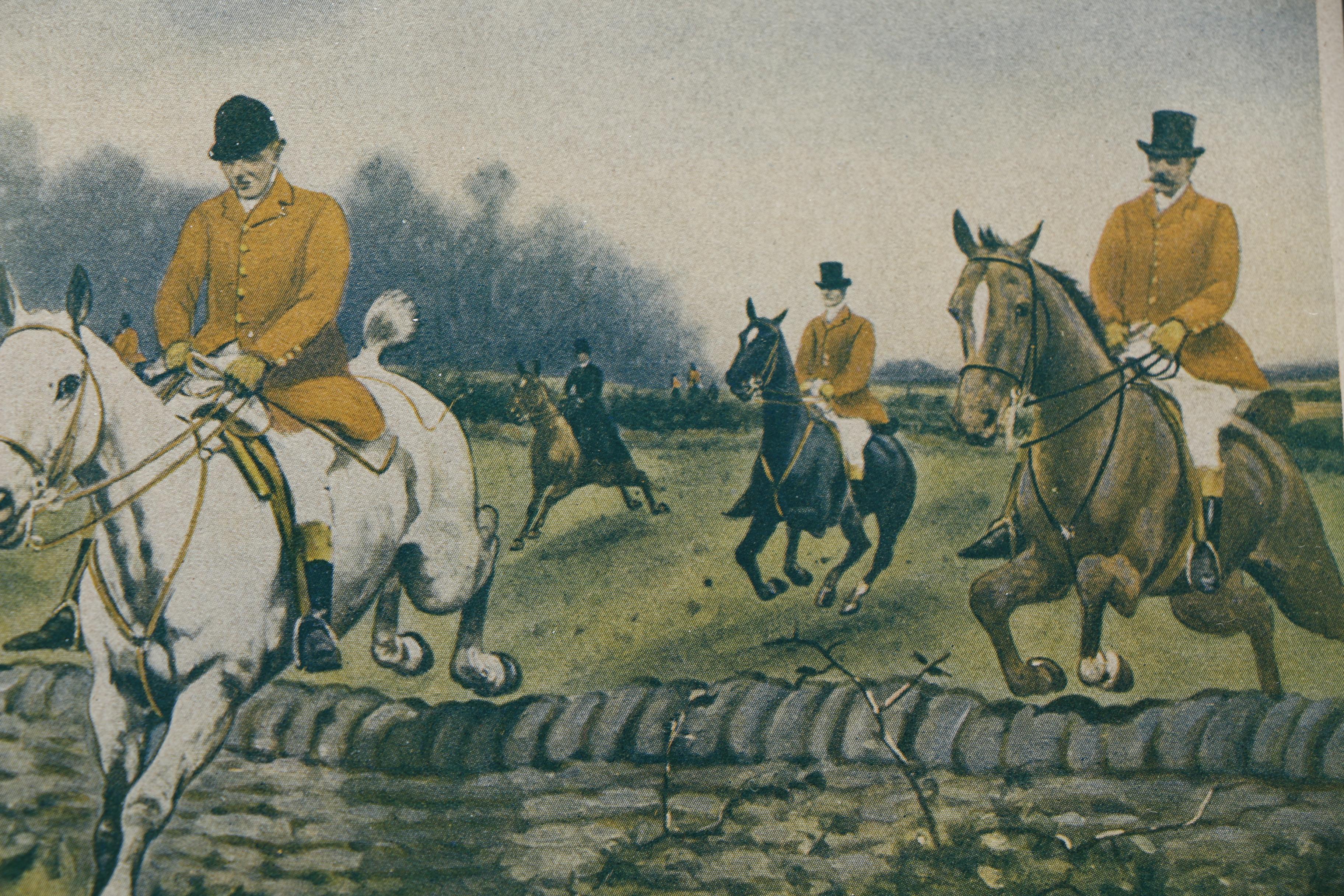 George Wright Offset Lithograph "In Full Cry"