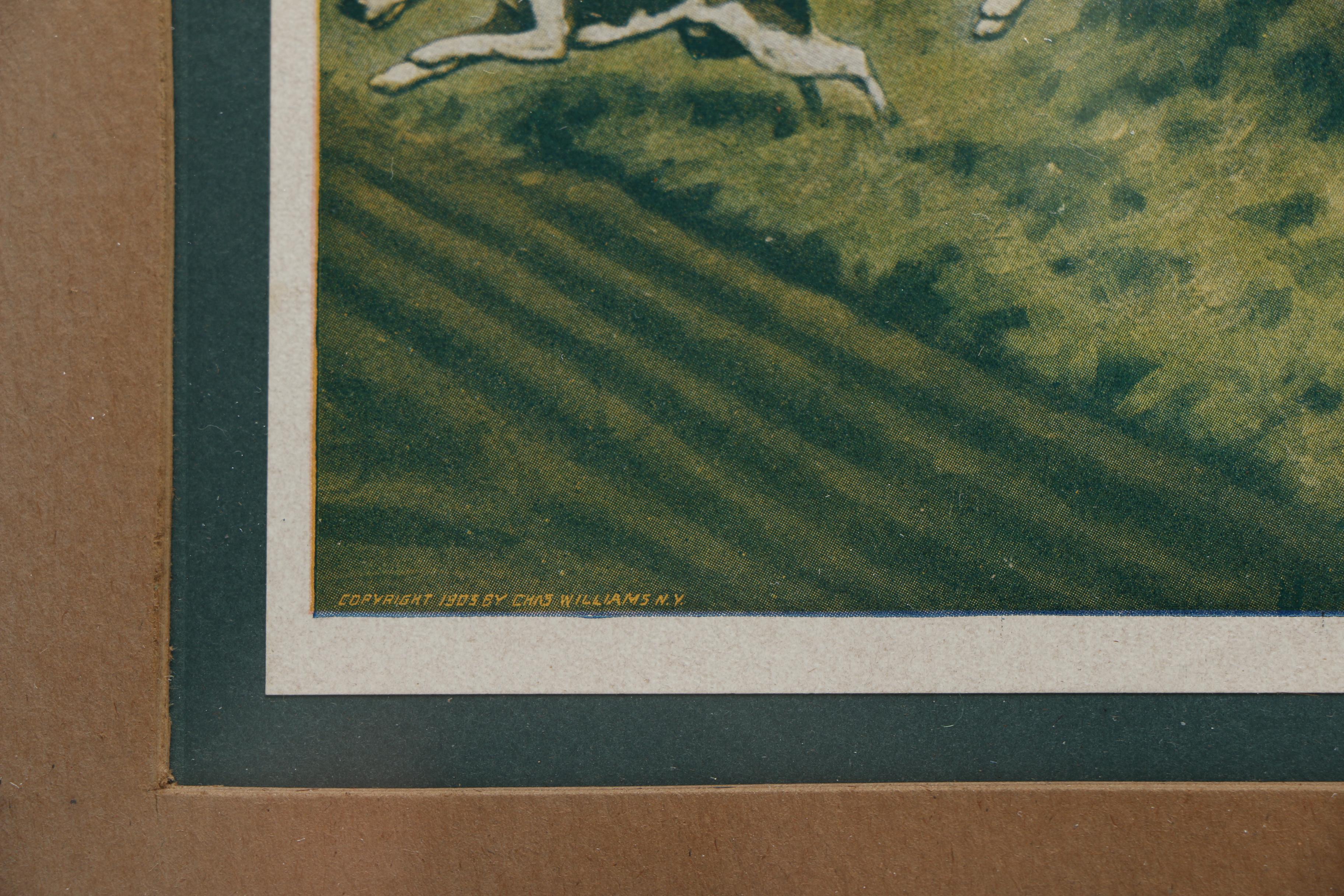 George Wright Offset Lithograph "In Full Cry"