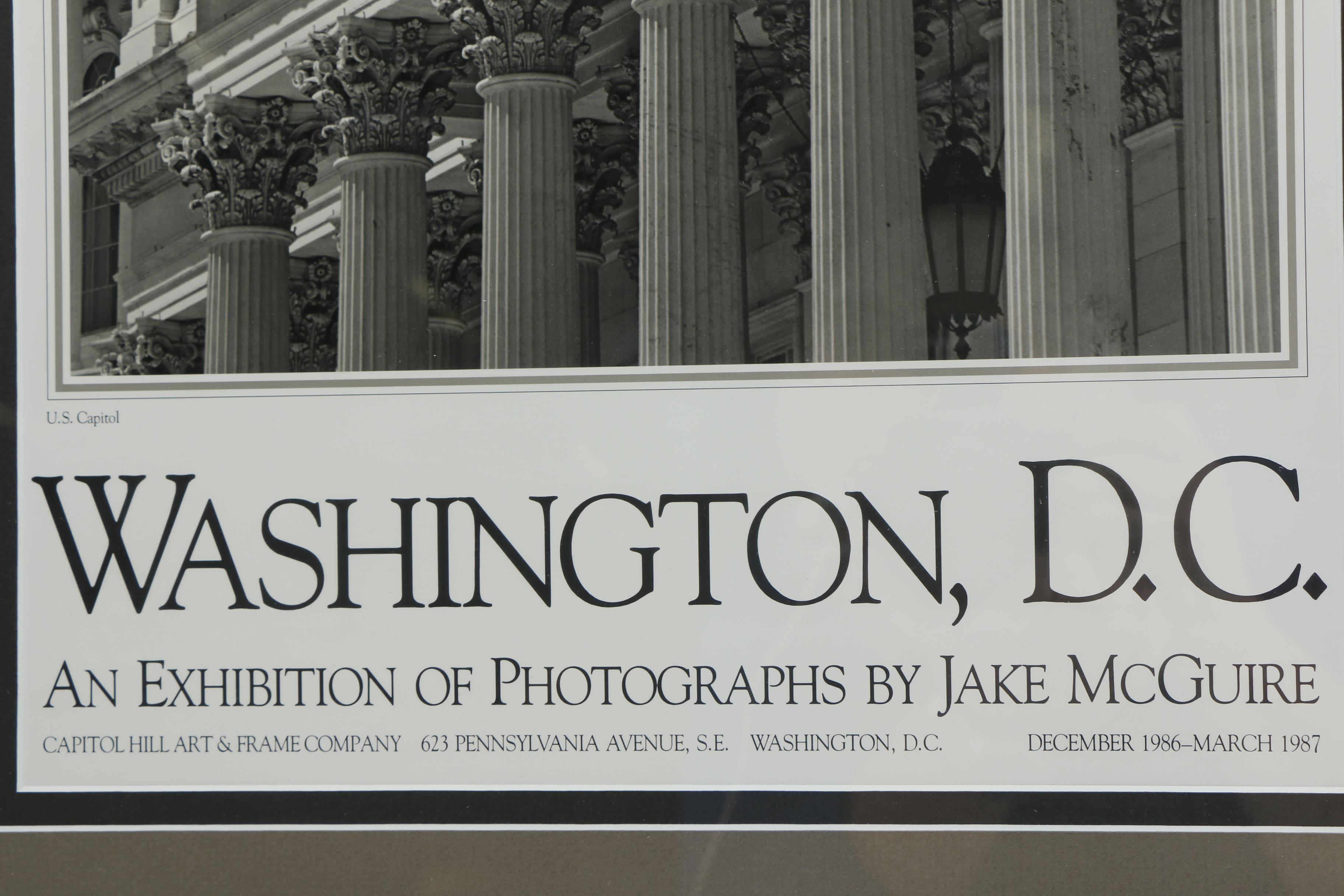 1986 Jake McGuire Washington D.C. Photography Exhibition Poster