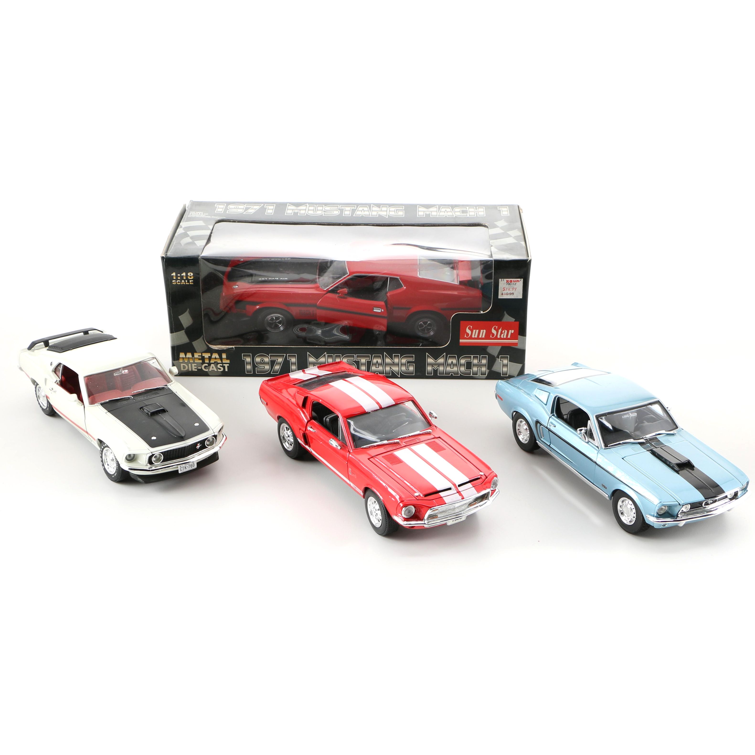 Collection of Ford Mustang Die-Cast Cars