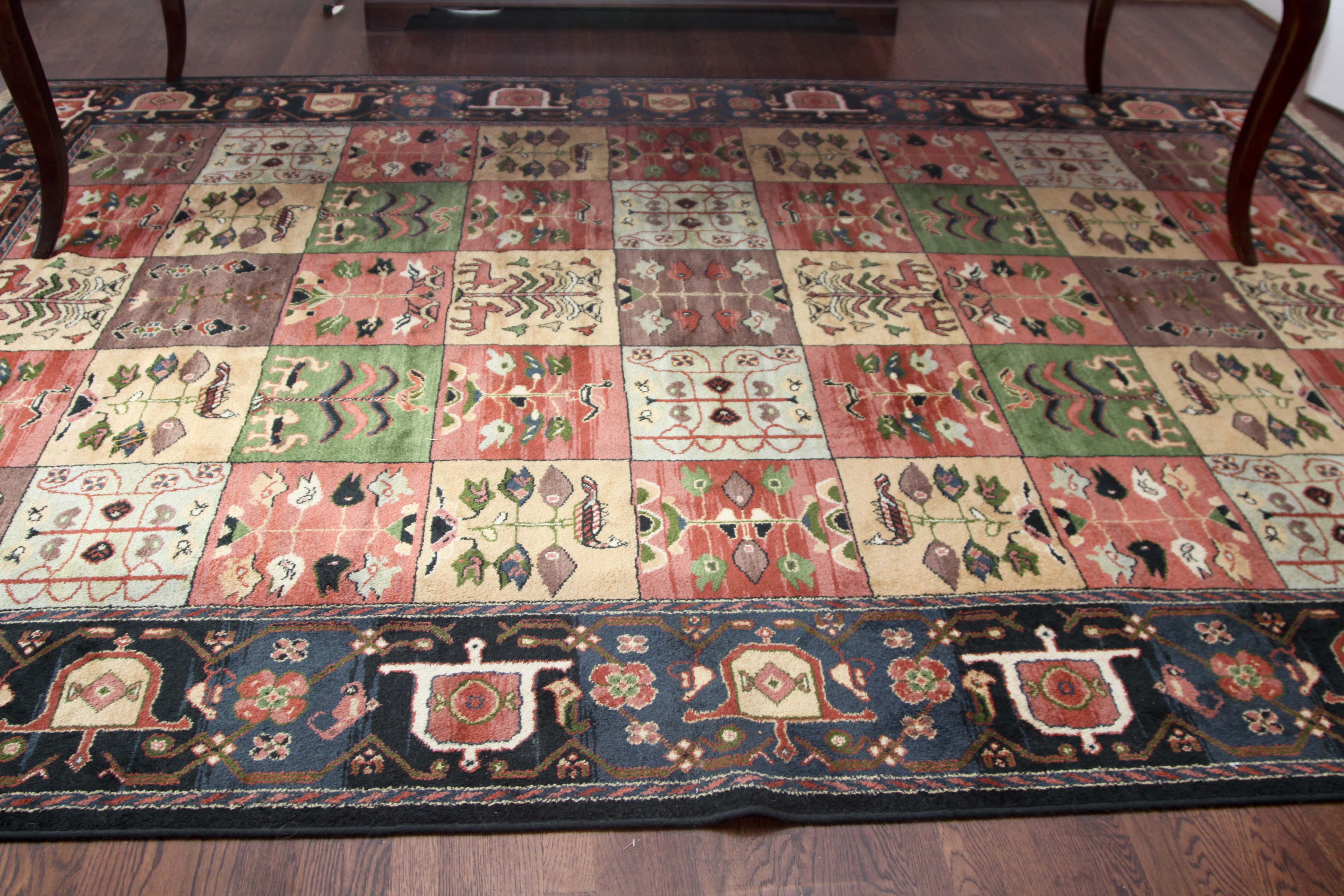 Machine Woven Karastan "Village Garden" Chahar Mahal Area Rug