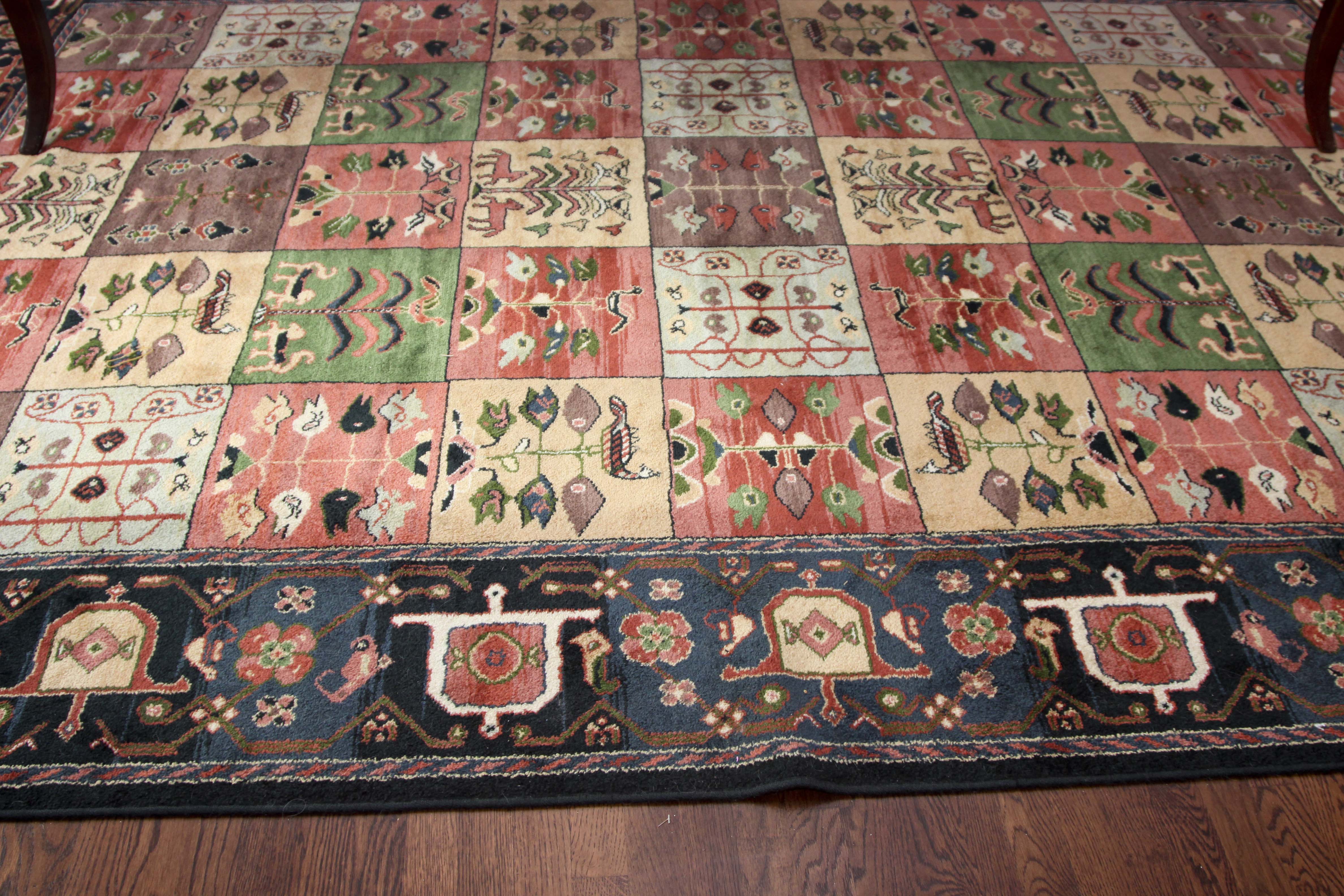 Machine Woven Karastan "Village Garden" Chahar Mahal Area Rug