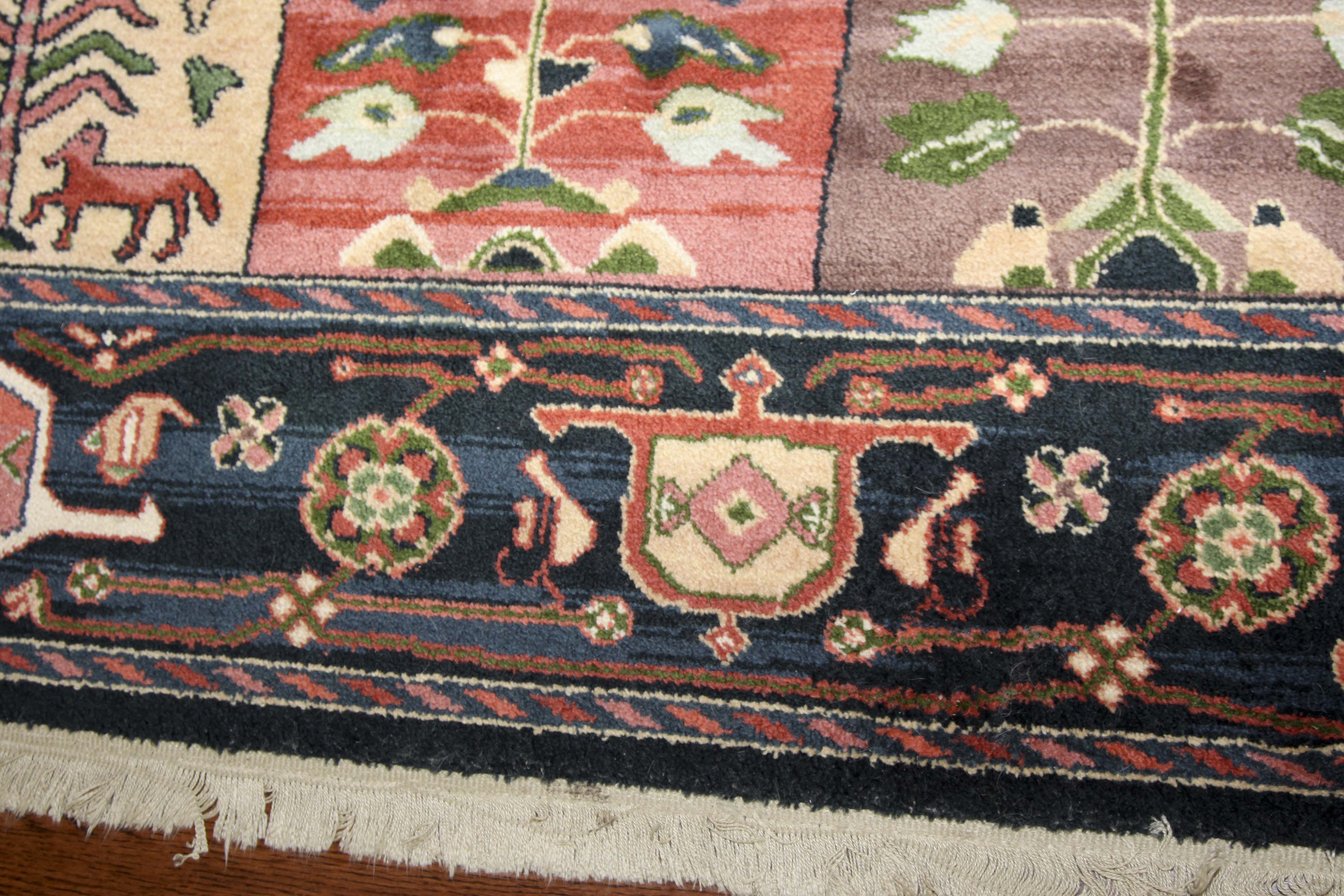 Machine Woven Karastan "Village Garden" Chahar Mahal Area Rug