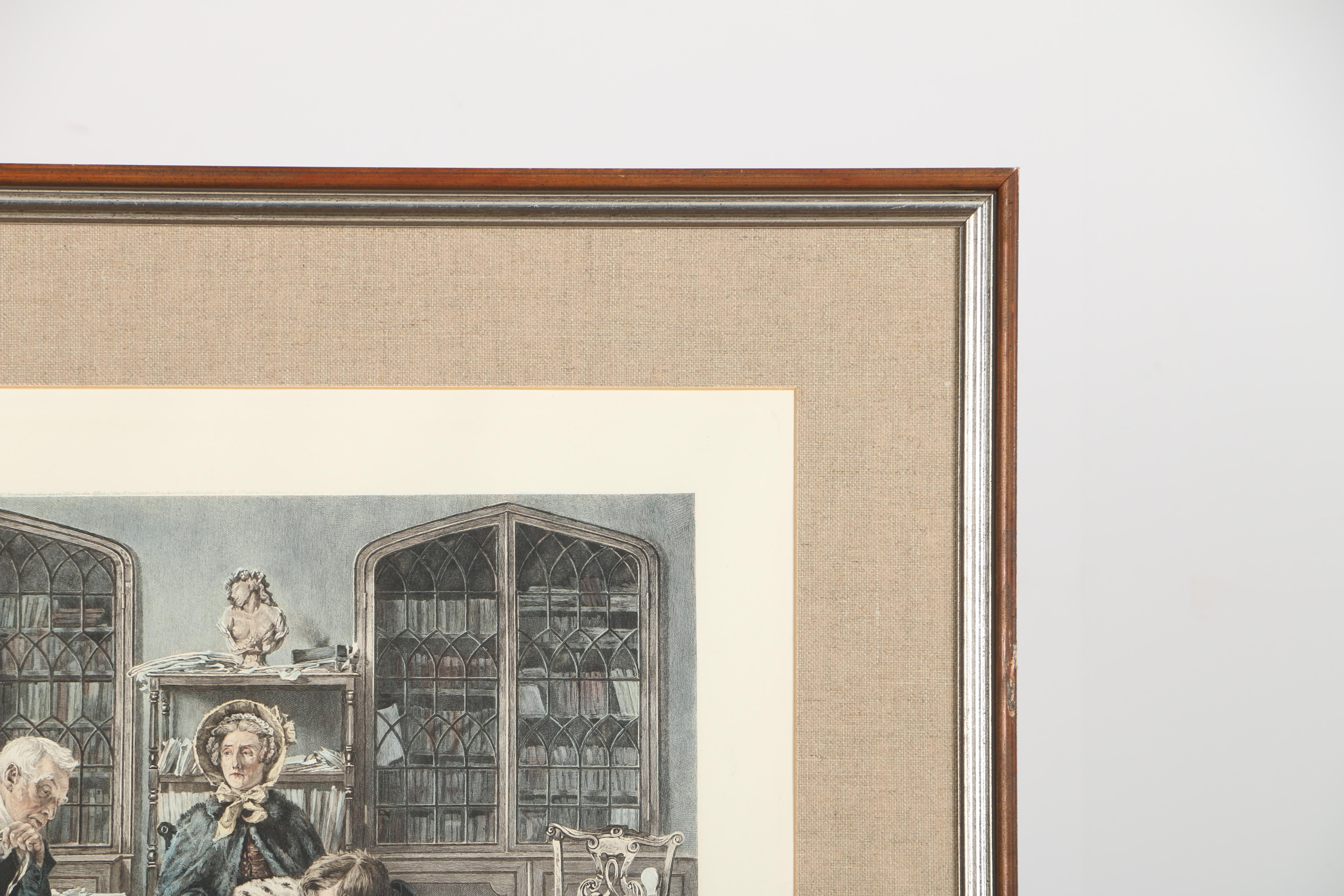 James Dobie Hand-Colored Etching After Walter Dendy Sadler's "The Right Of Way"