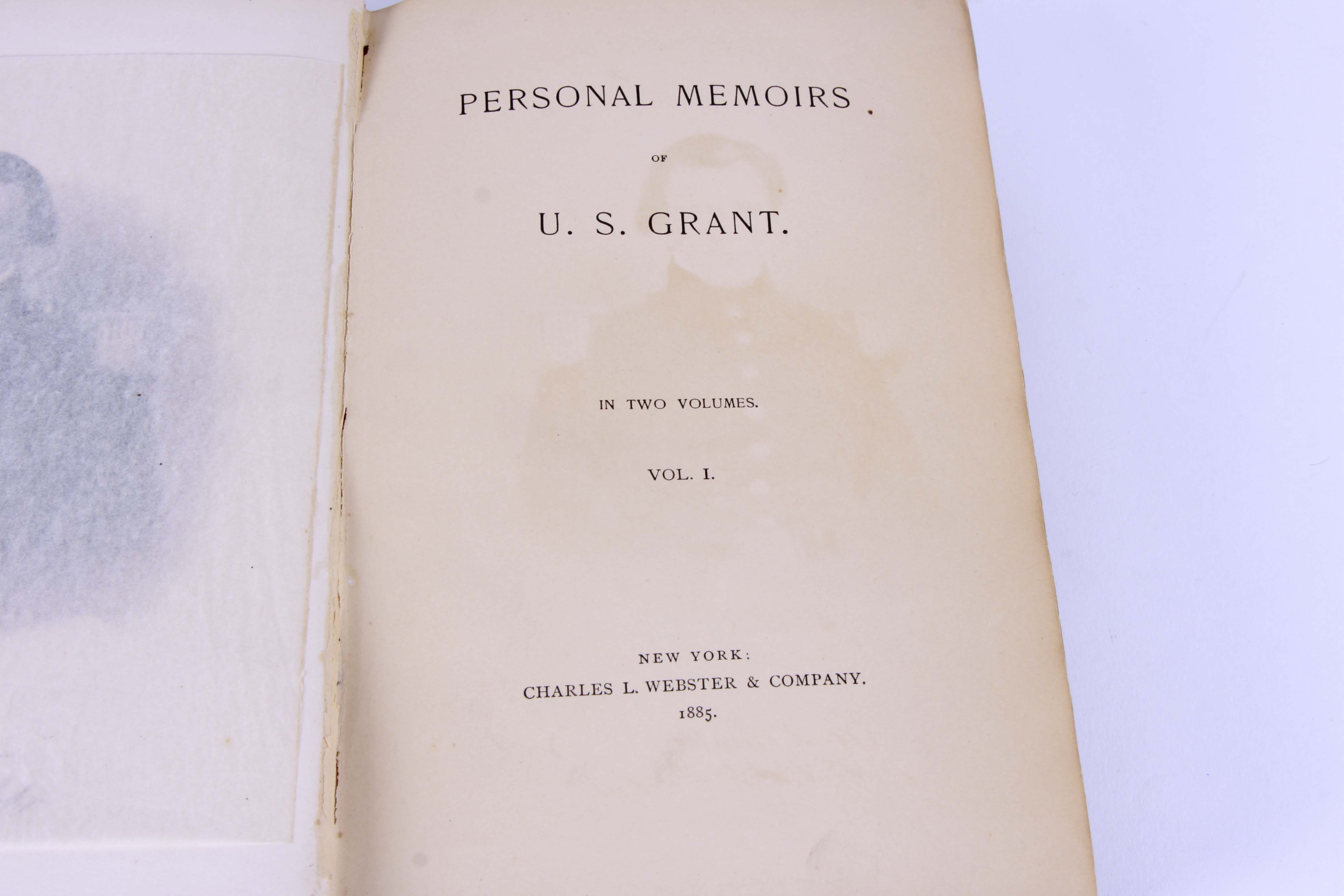 Antique "Personal Memoirs of U.S. Grant" Vol. I and II