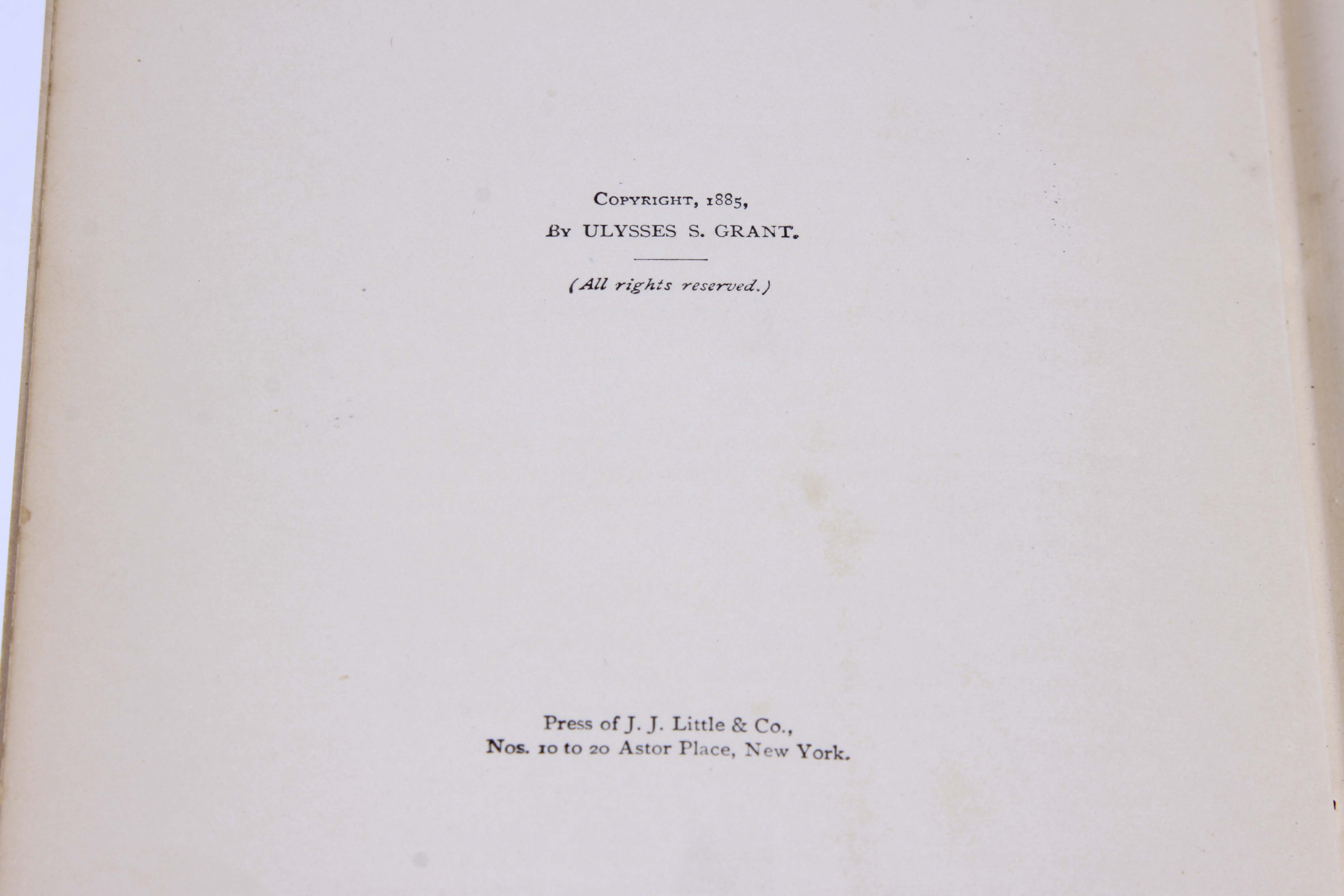Antique "Personal Memoirs of U.S. Grant" Vol. I and II