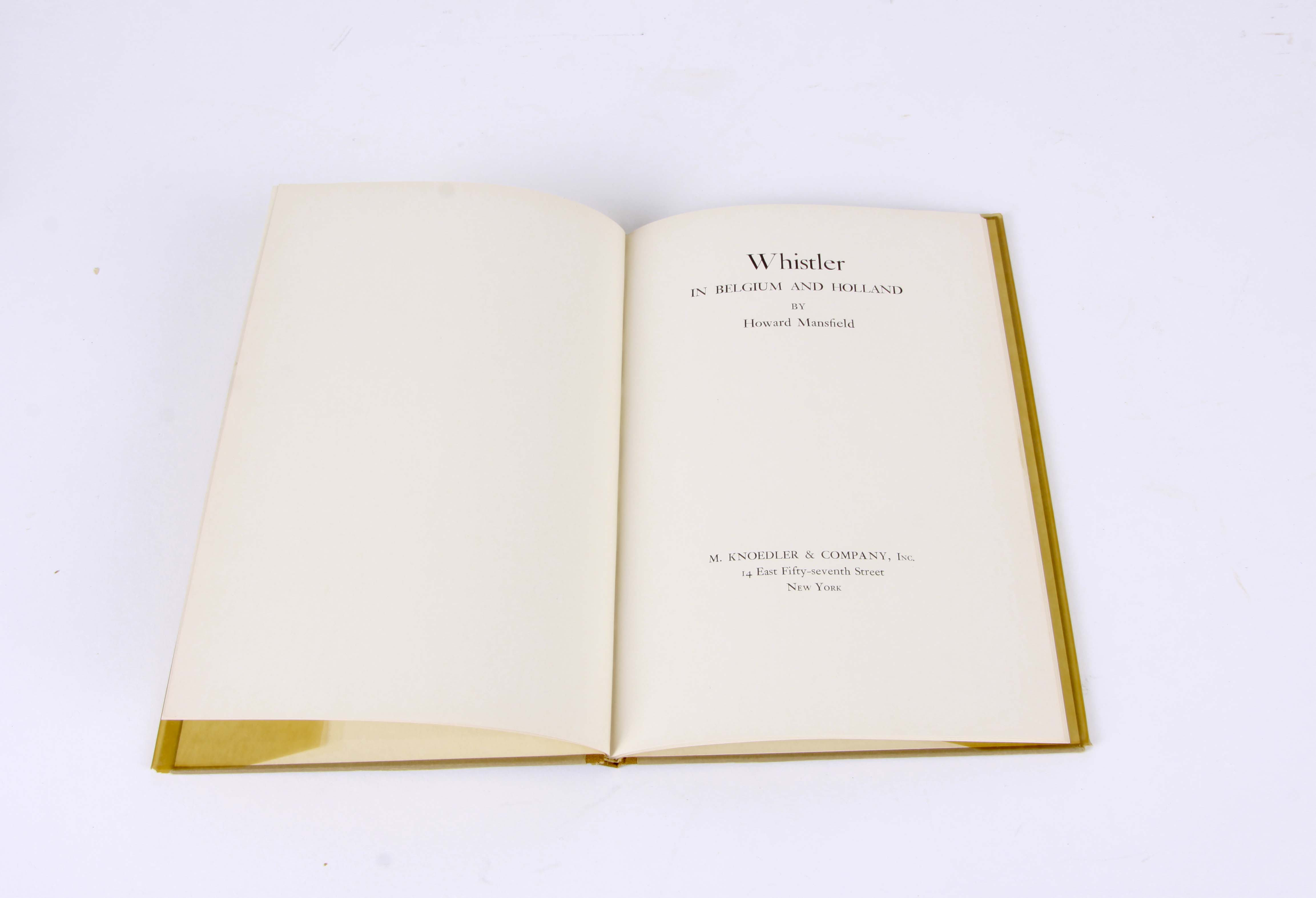 Limited First Edition Two Volume Set On Whistler By Mansfield