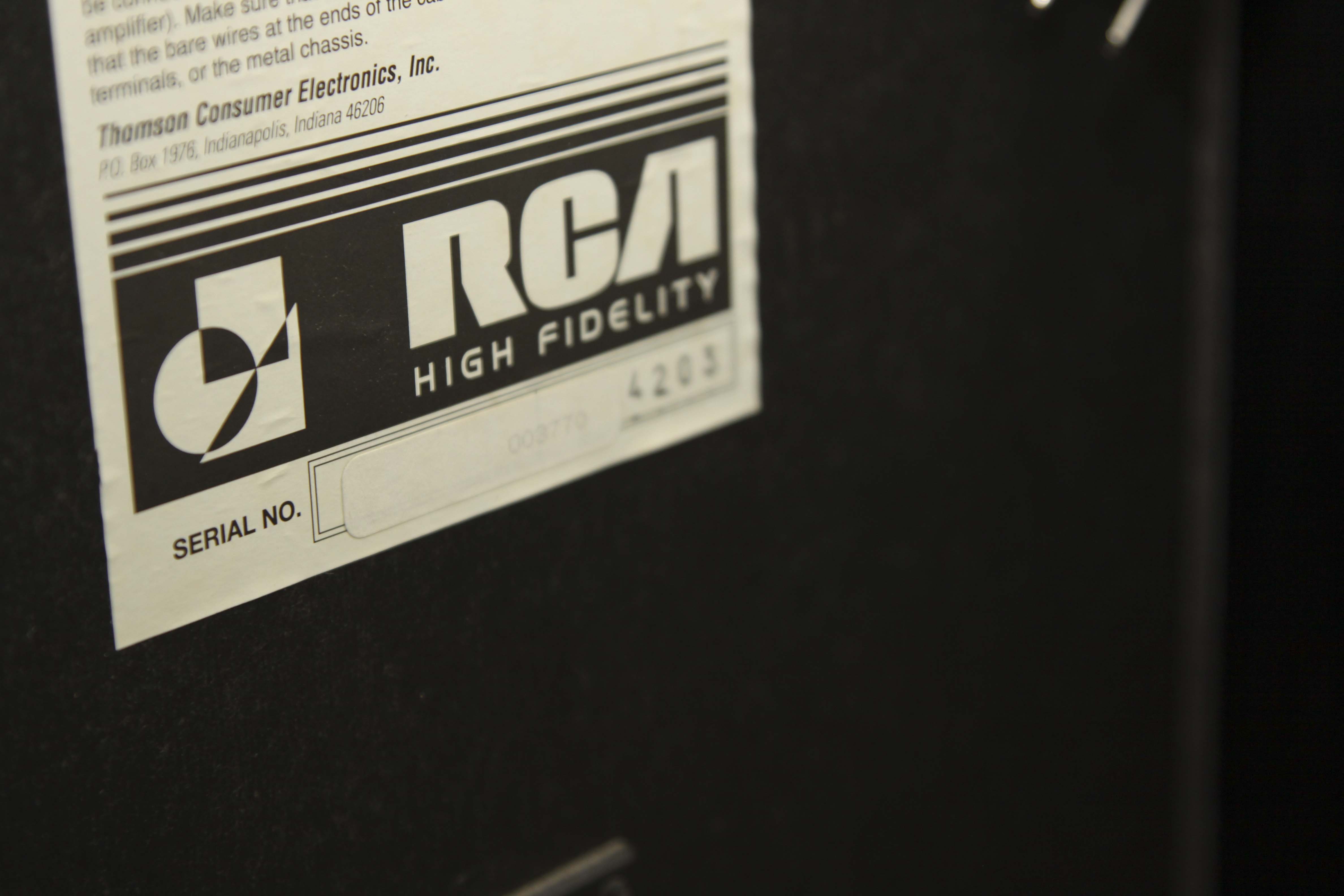 RCA Tuner, CD Changer and Other Stereo Components