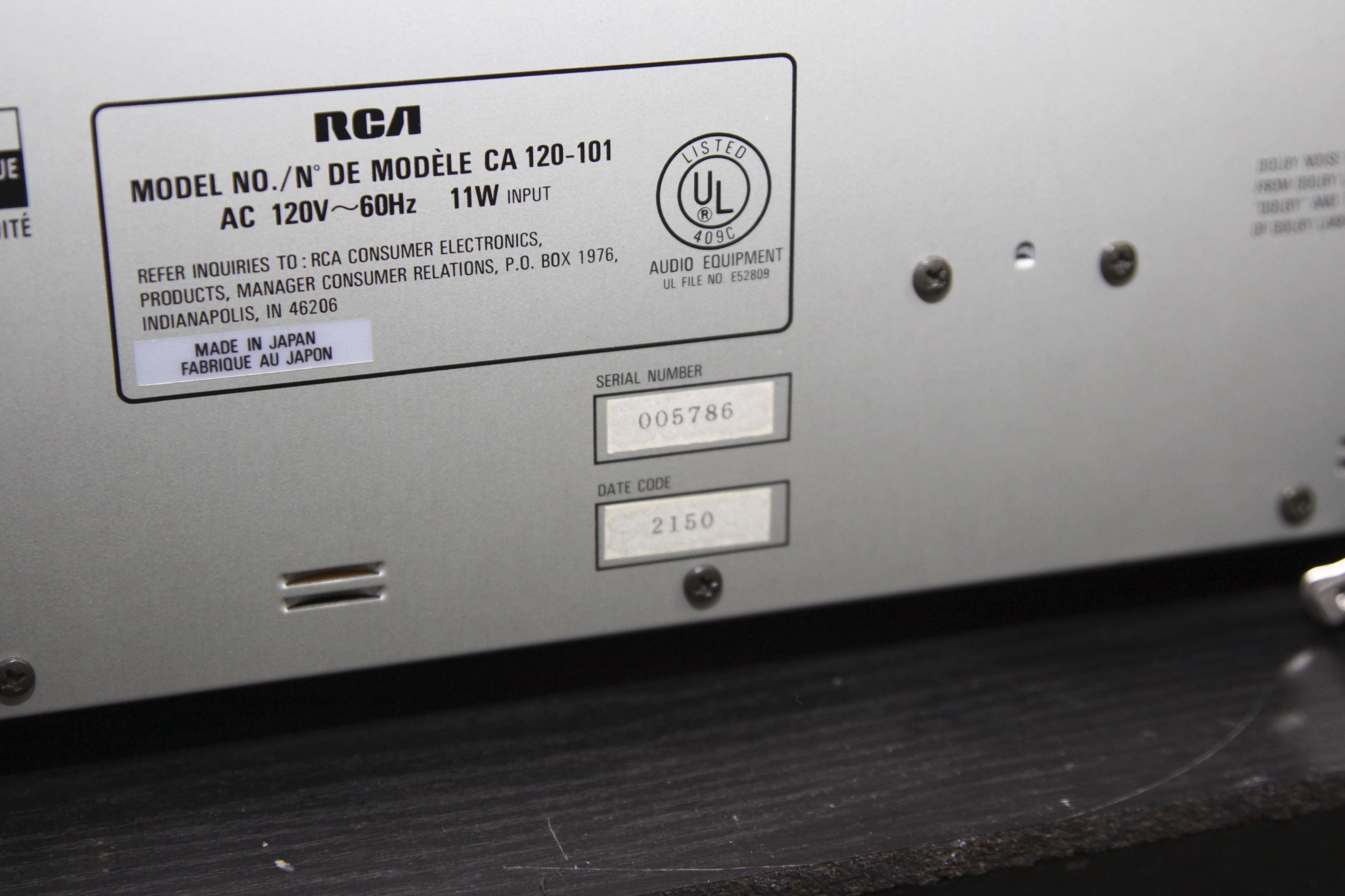 RCA Tuner, CD Changer and Other Stereo Components
