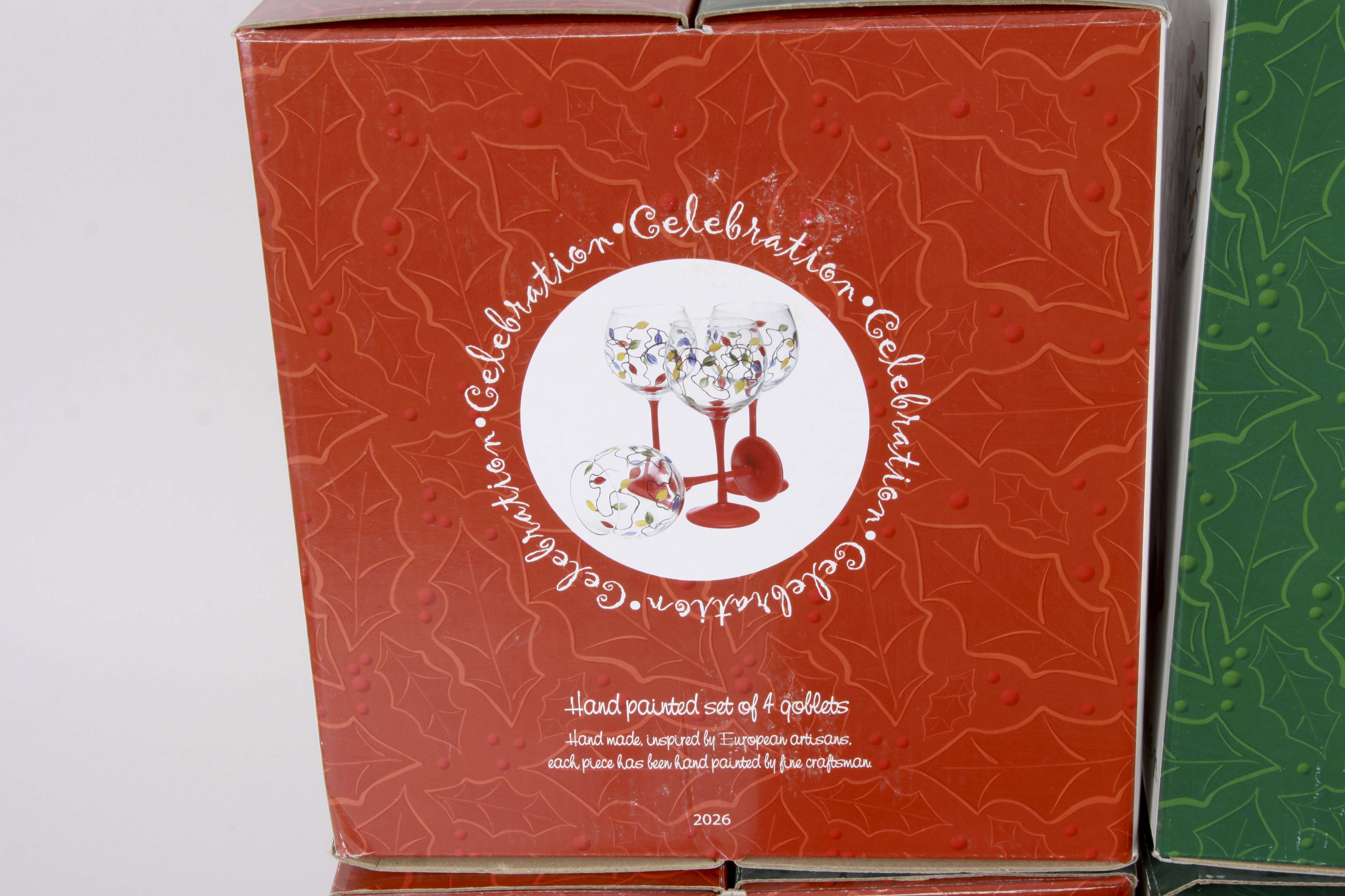 Christmas Painted Wine Glasses