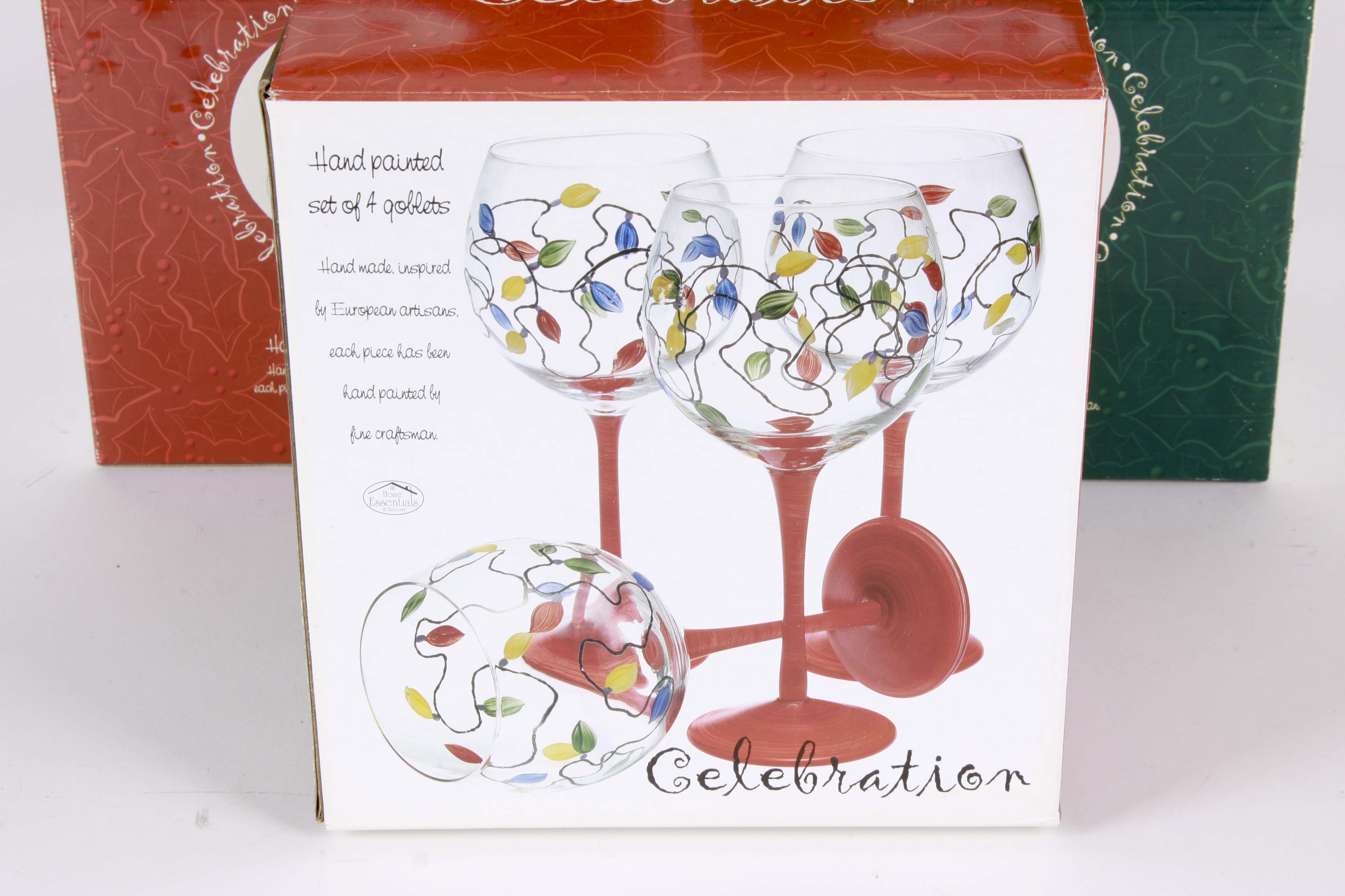 Christmas Painted Wine Glasses