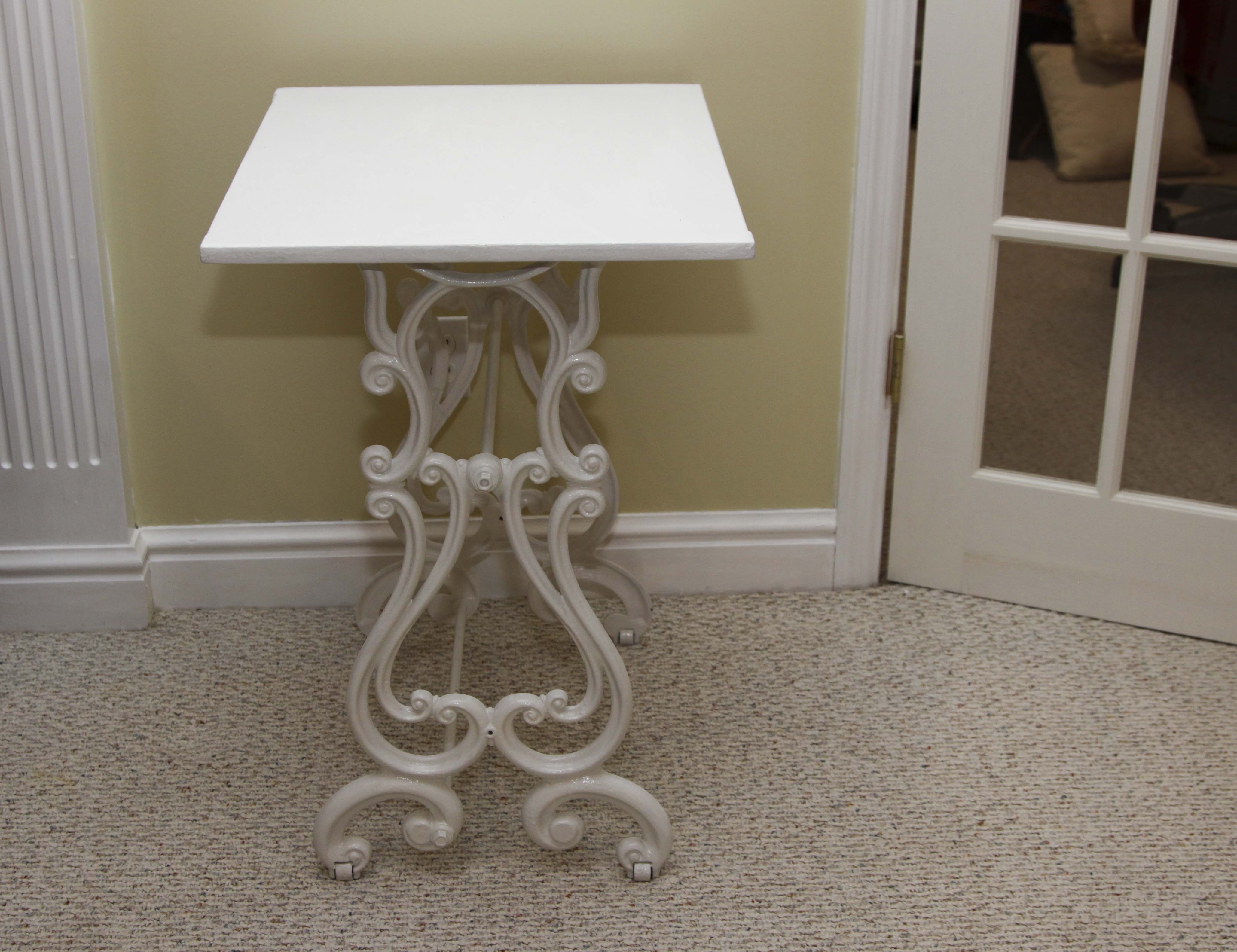 Painted Table and  Wicker Mirror