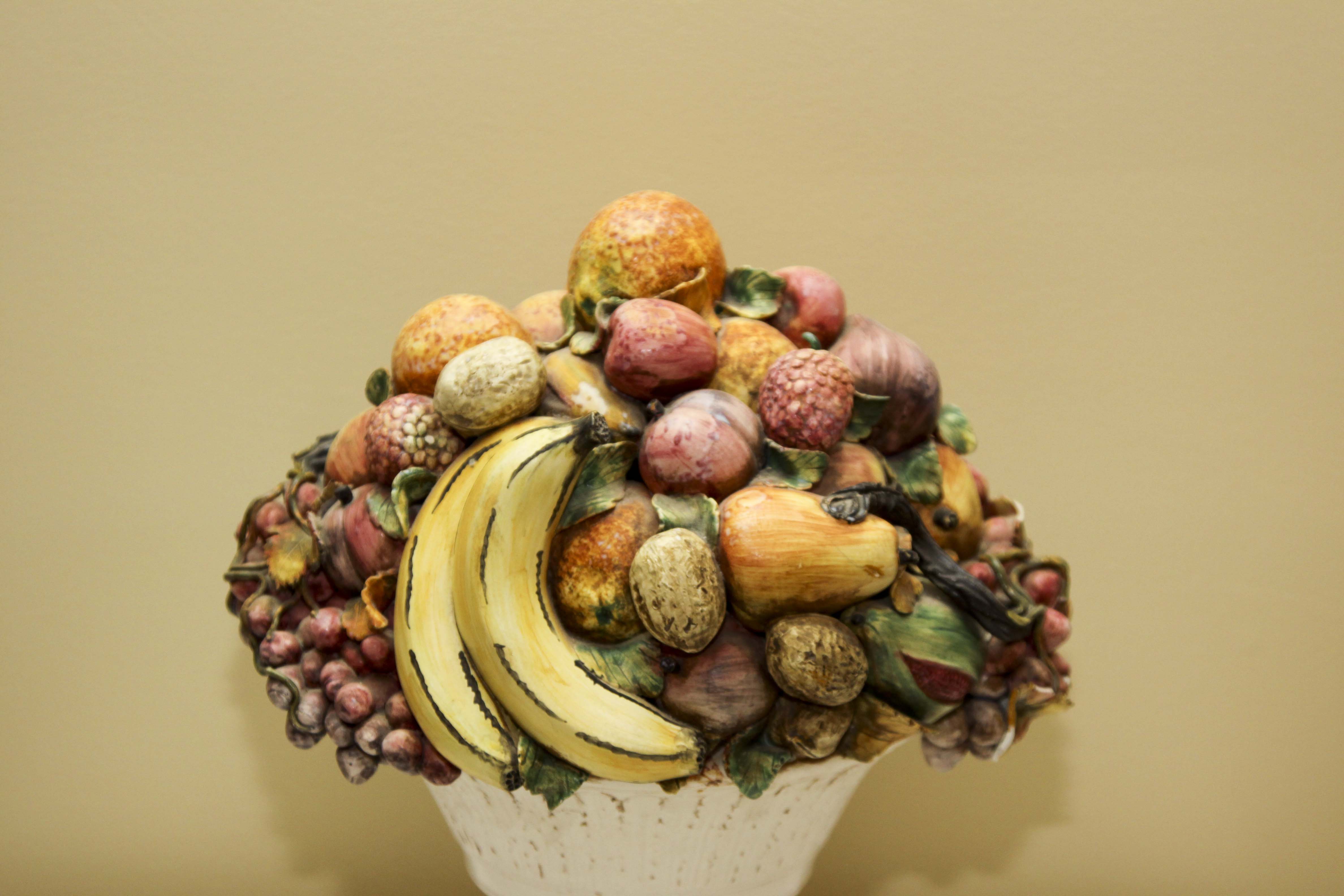 Painted Table and  Wicker Mirror