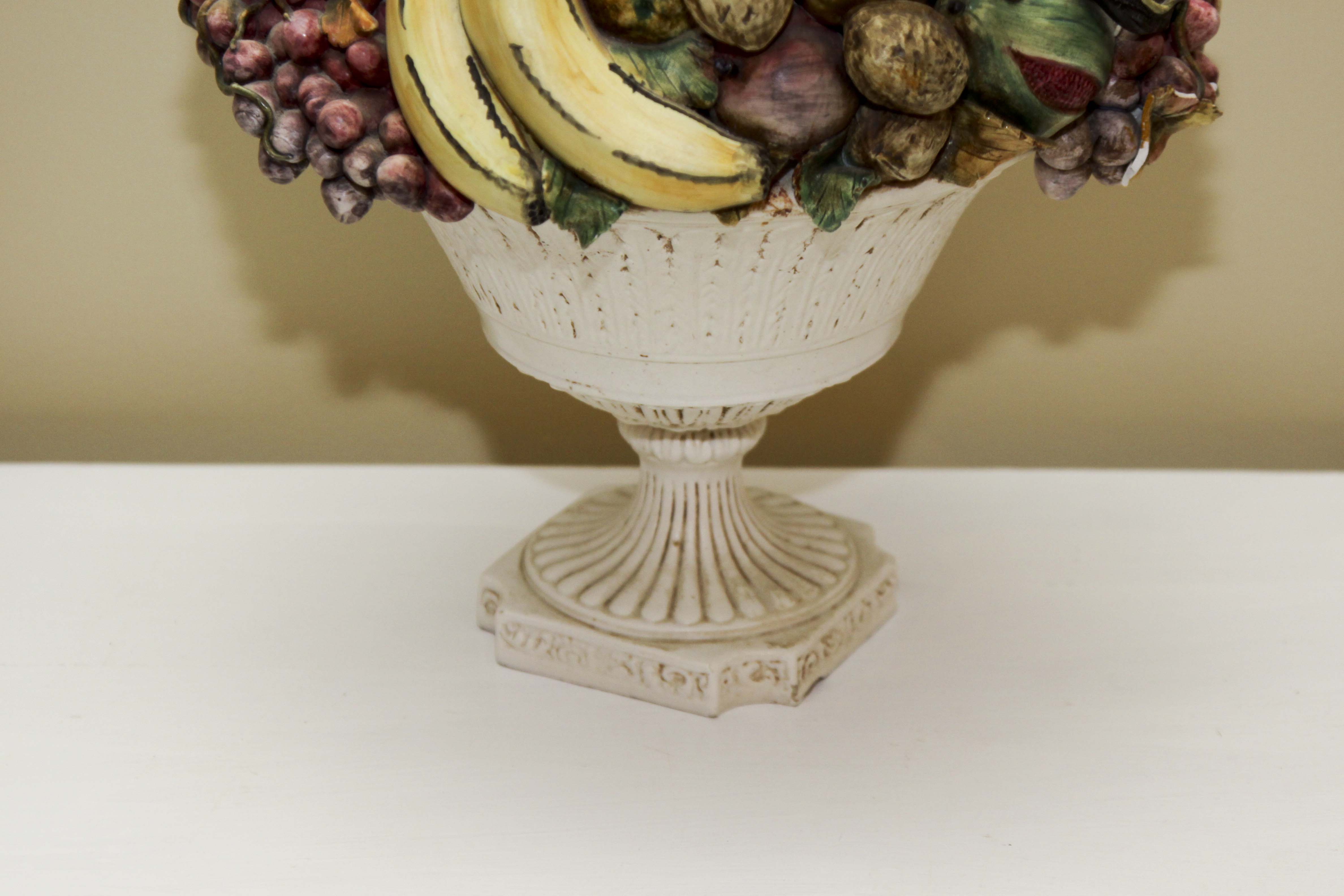 Painted Table and  Wicker Mirror