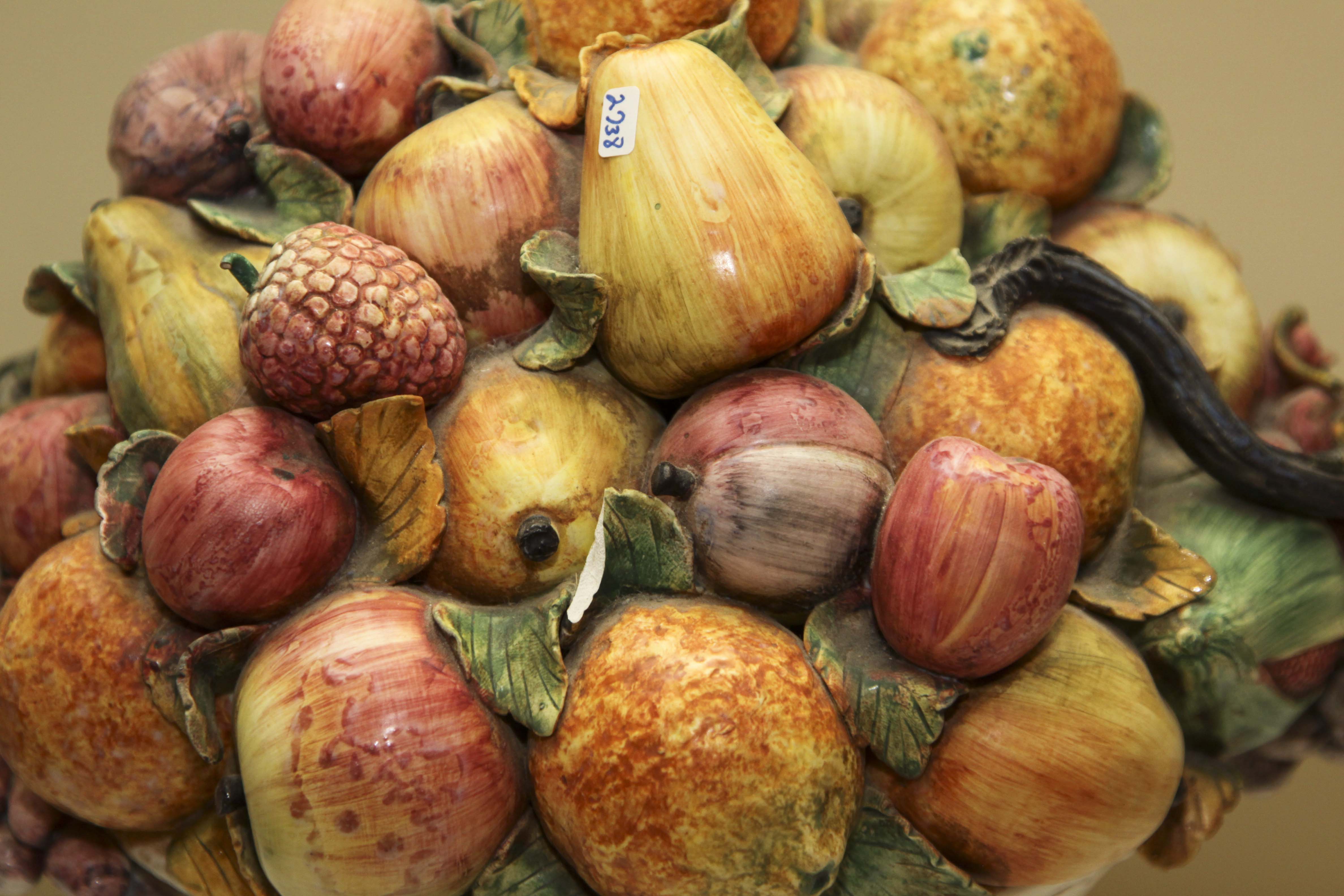 Painted Table and  Wicker Mirror