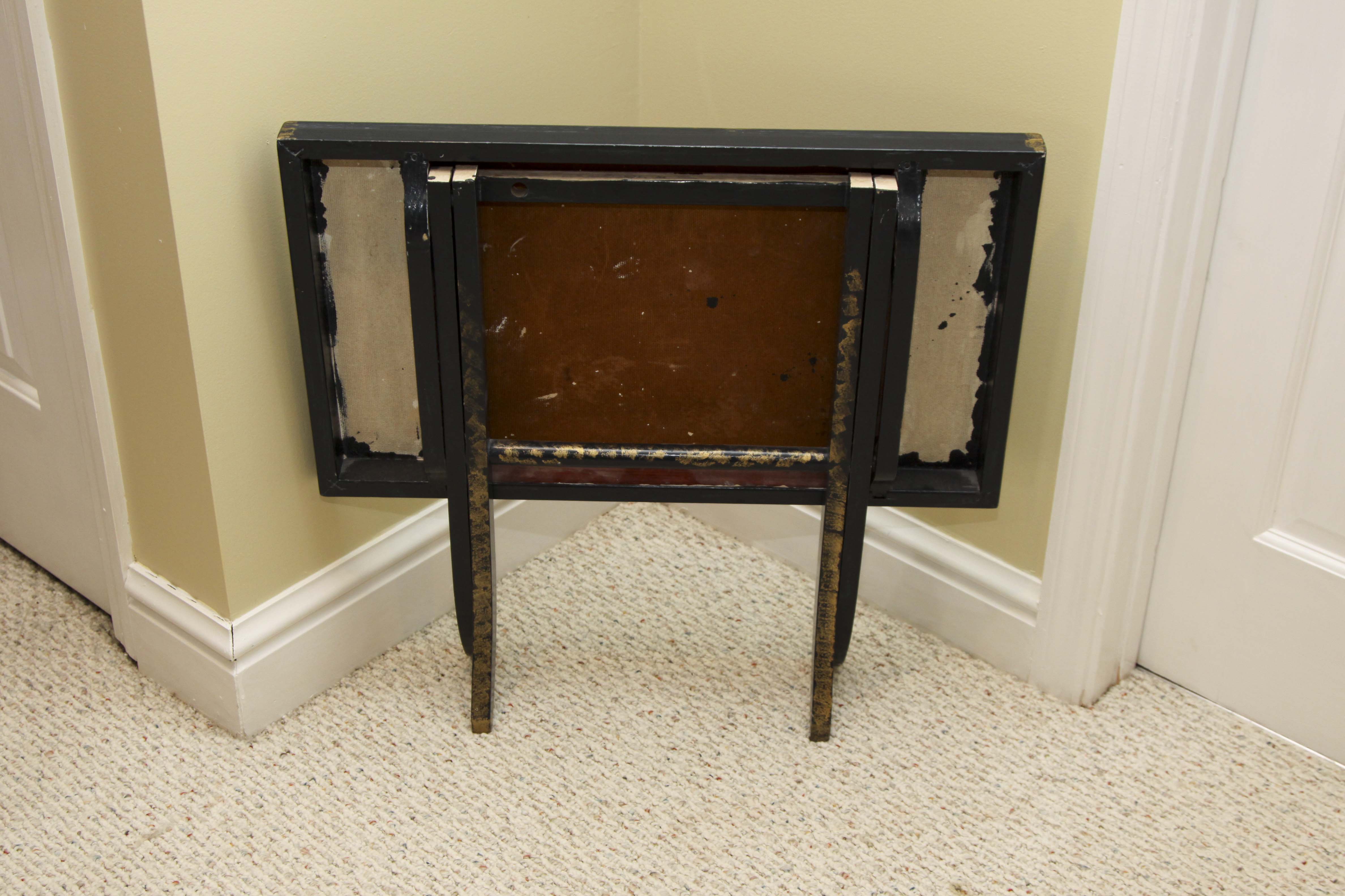 Hand Painted Folding Table with Mirror