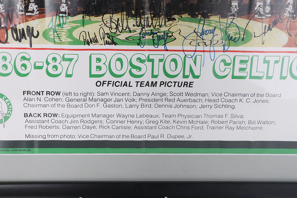 1986-1987 Boston Celtics Signed Team Picture
