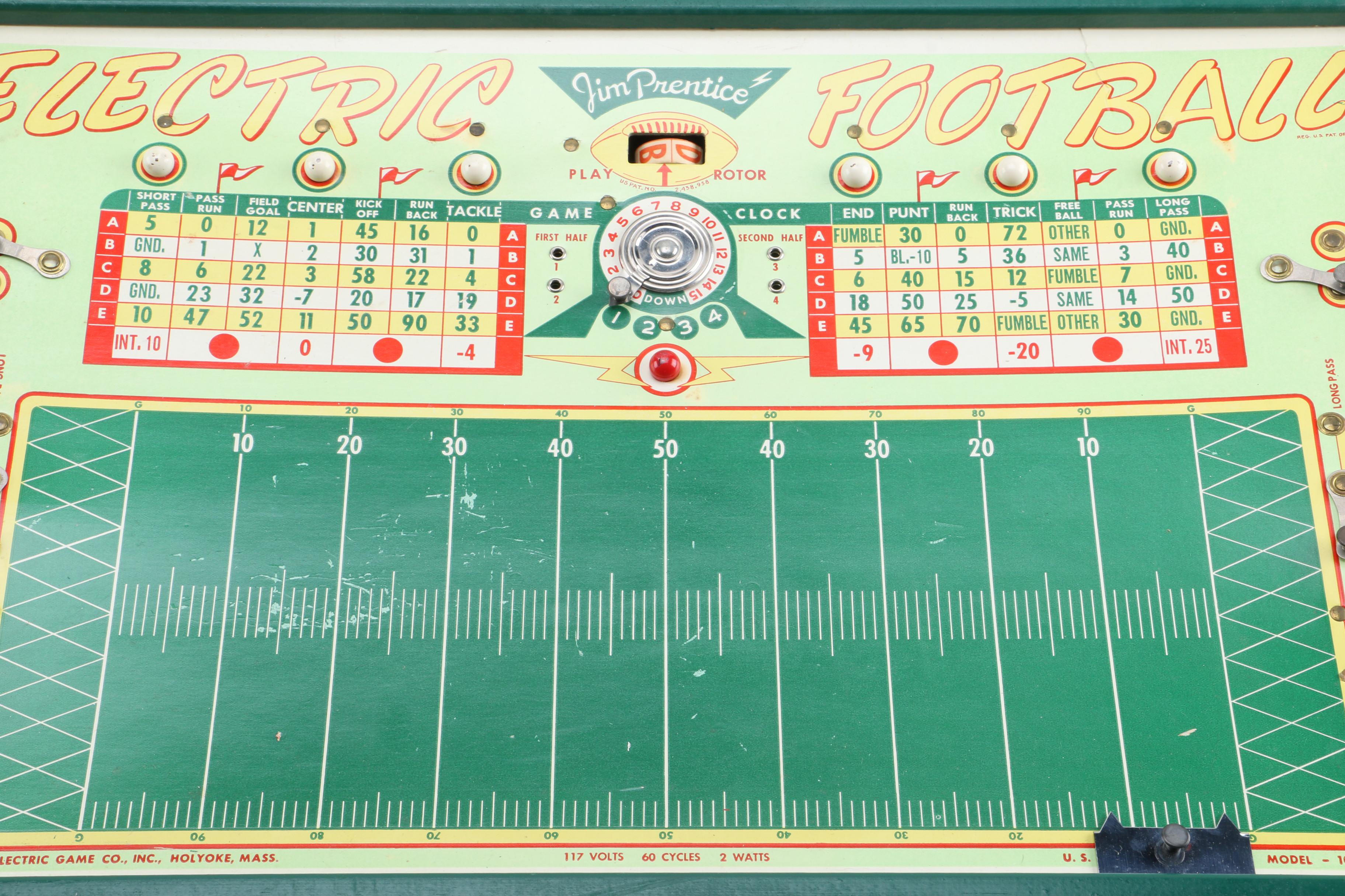 Circa 1950 Jim Prentice Electric Football Game