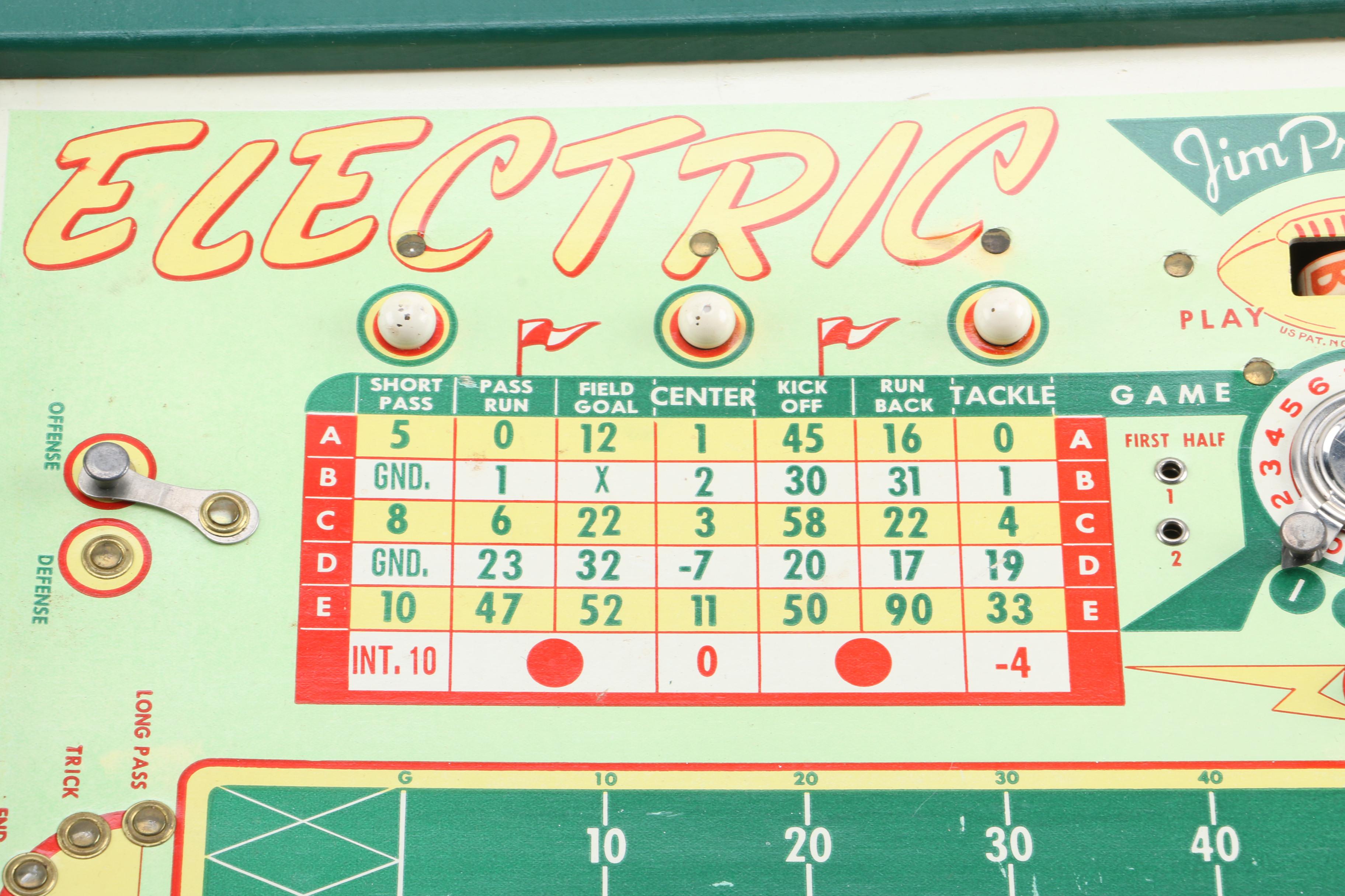 Circa 1950 Jim Prentice Electric Football Game