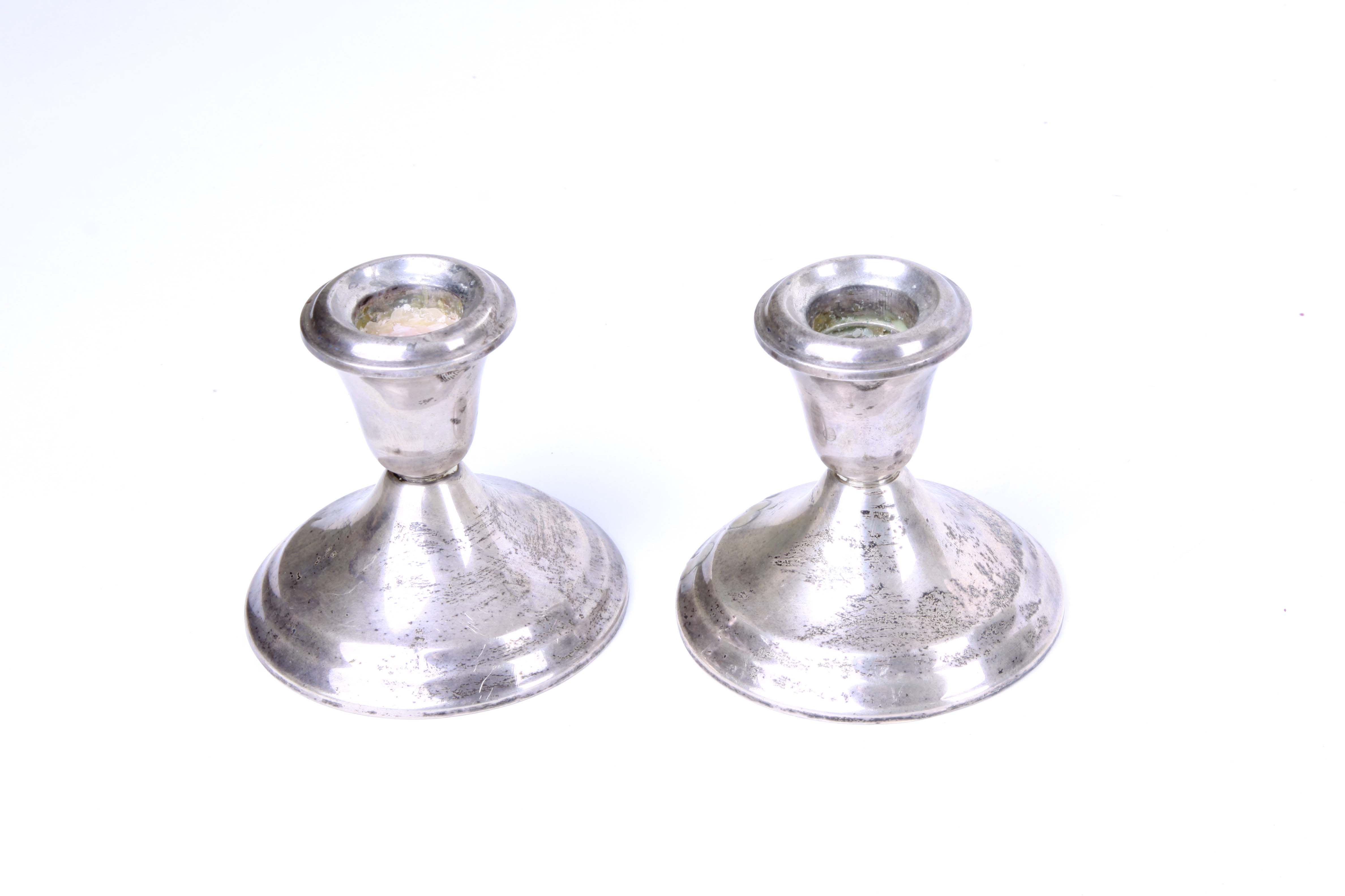 Pair of Gorham Weighted Sterling Silver Candlesticks