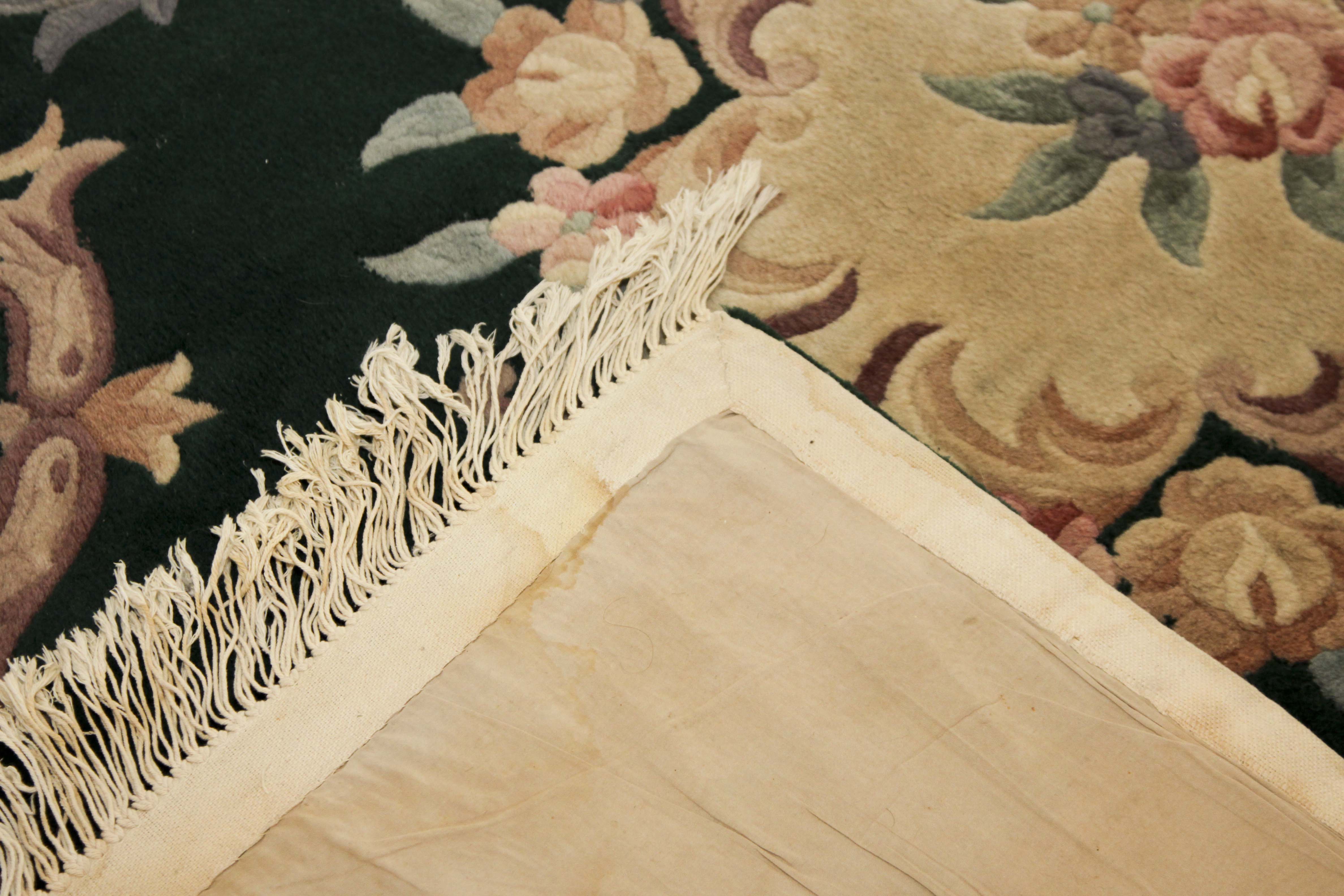 Tufted Chinese Aubusson-Style Carved Area Rug