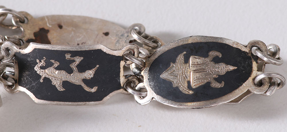 Sterling Silver Jewelry Including Earrings, Brooch, and Link Bracelet