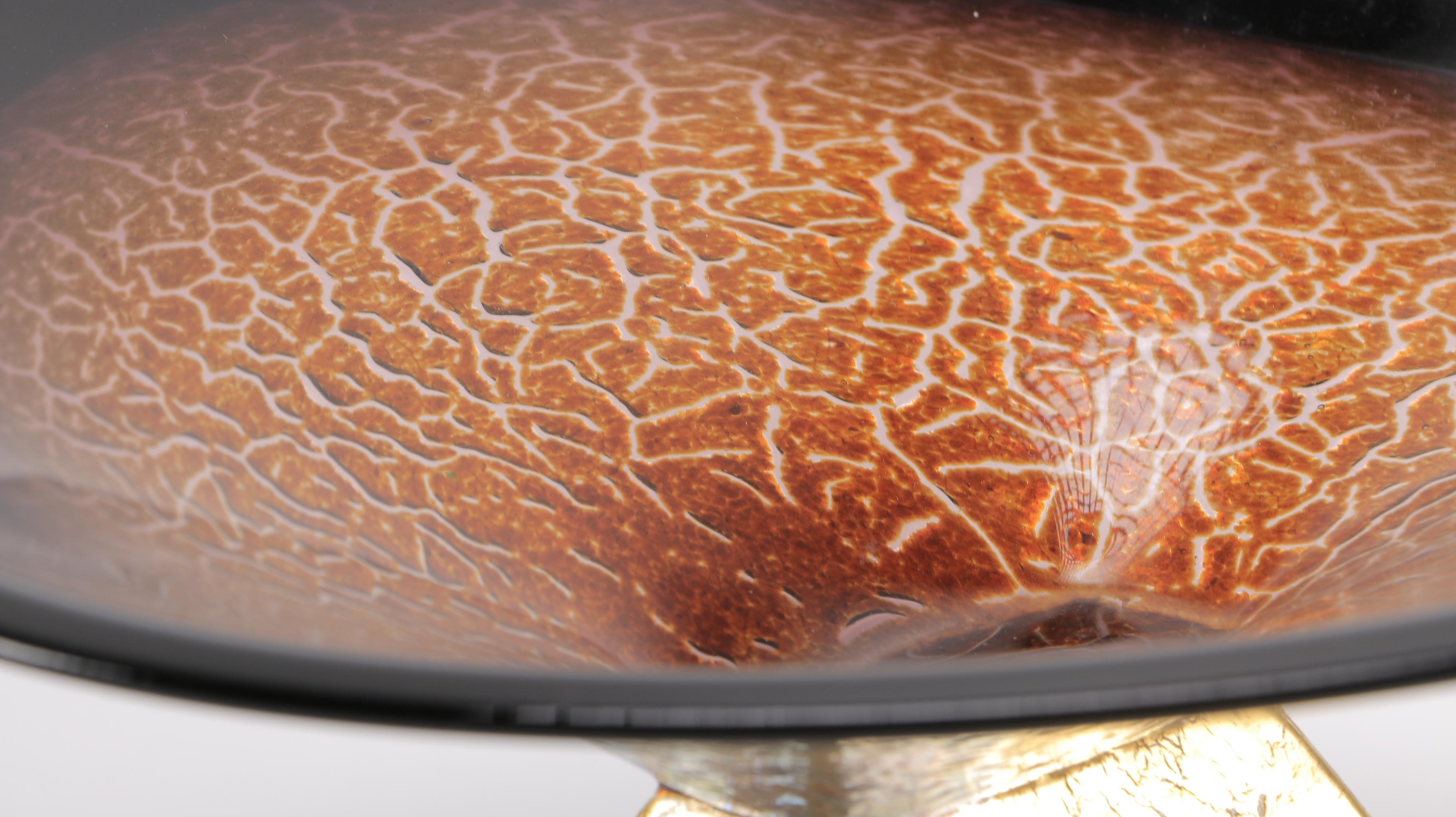 Willsea & O'Brien Handblown Glass "Crackle Infinity" Bowl