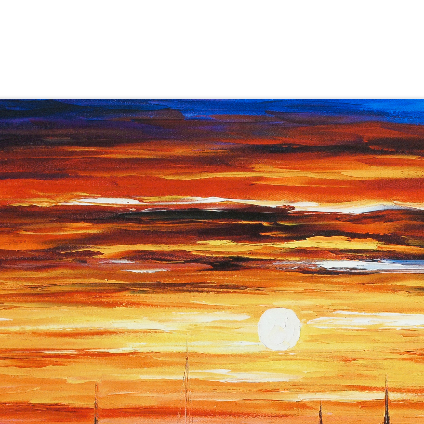 Leonid Afremov Giclée on Gallery Wrapped Canvas "Sunset in Barcelona"