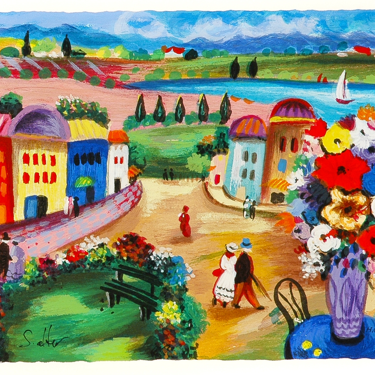 Shlomo Alter "Spring Day" Signed Limited Edition Serigraph