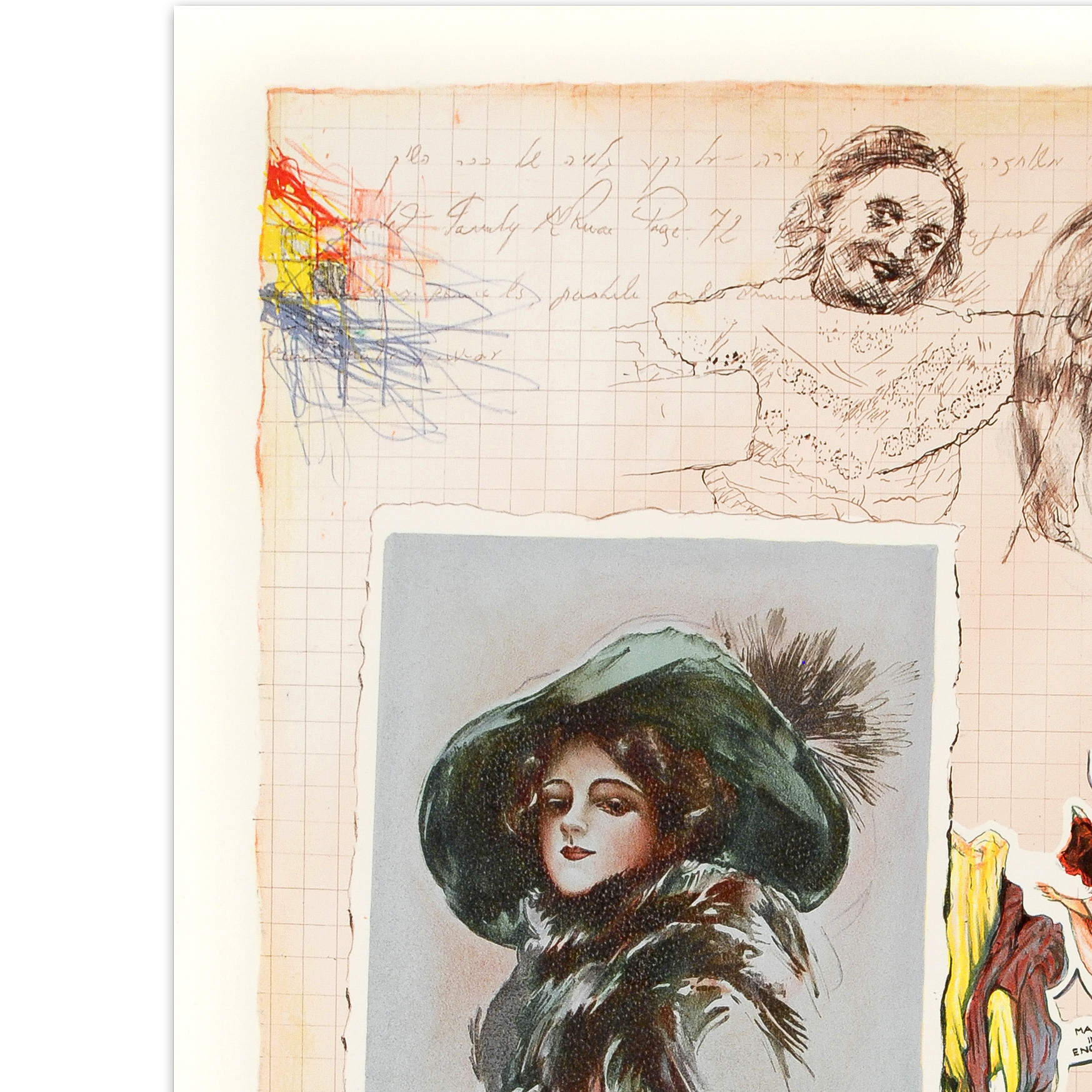 Arie Azene Limited Edition Lithograph on Paper "Family Album"