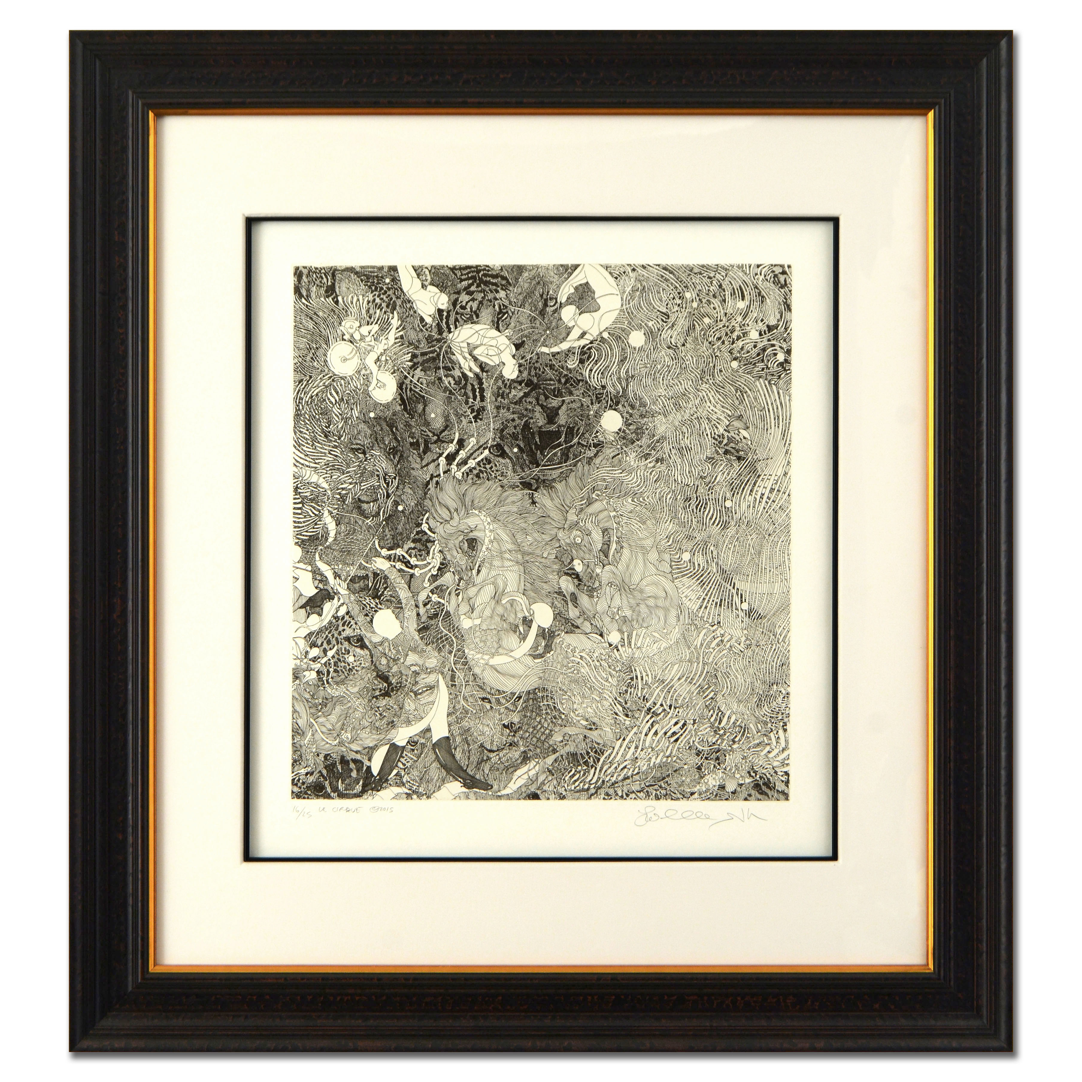 Guillaume Azoulay "Le Cirque" Framed Limited Edition Etching