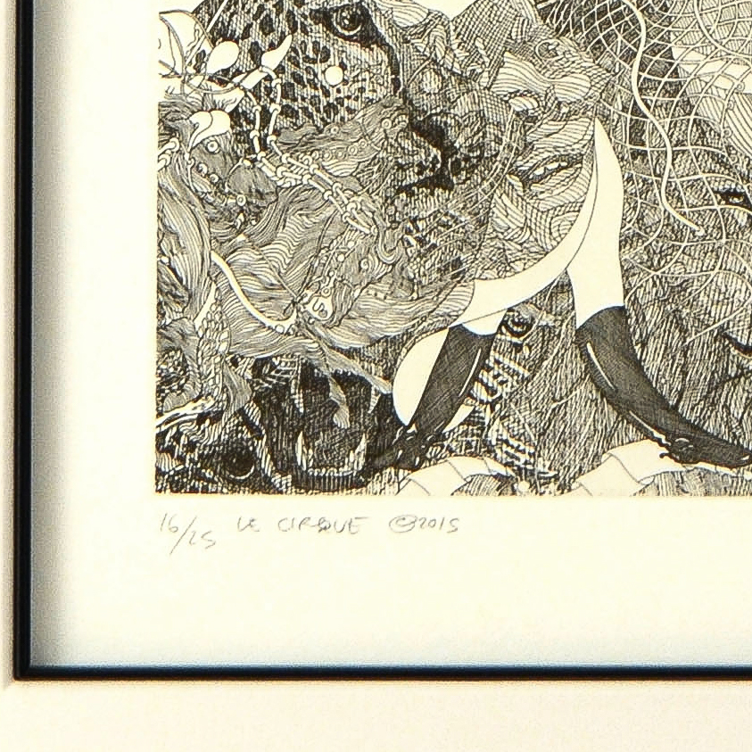 Guillaume Azoulay "Le Cirque" Framed Limited Edition Etching